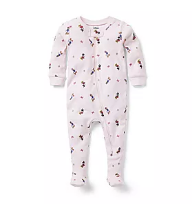 Baby Good Night Footed Pajamas In Disney Minnie Mouse