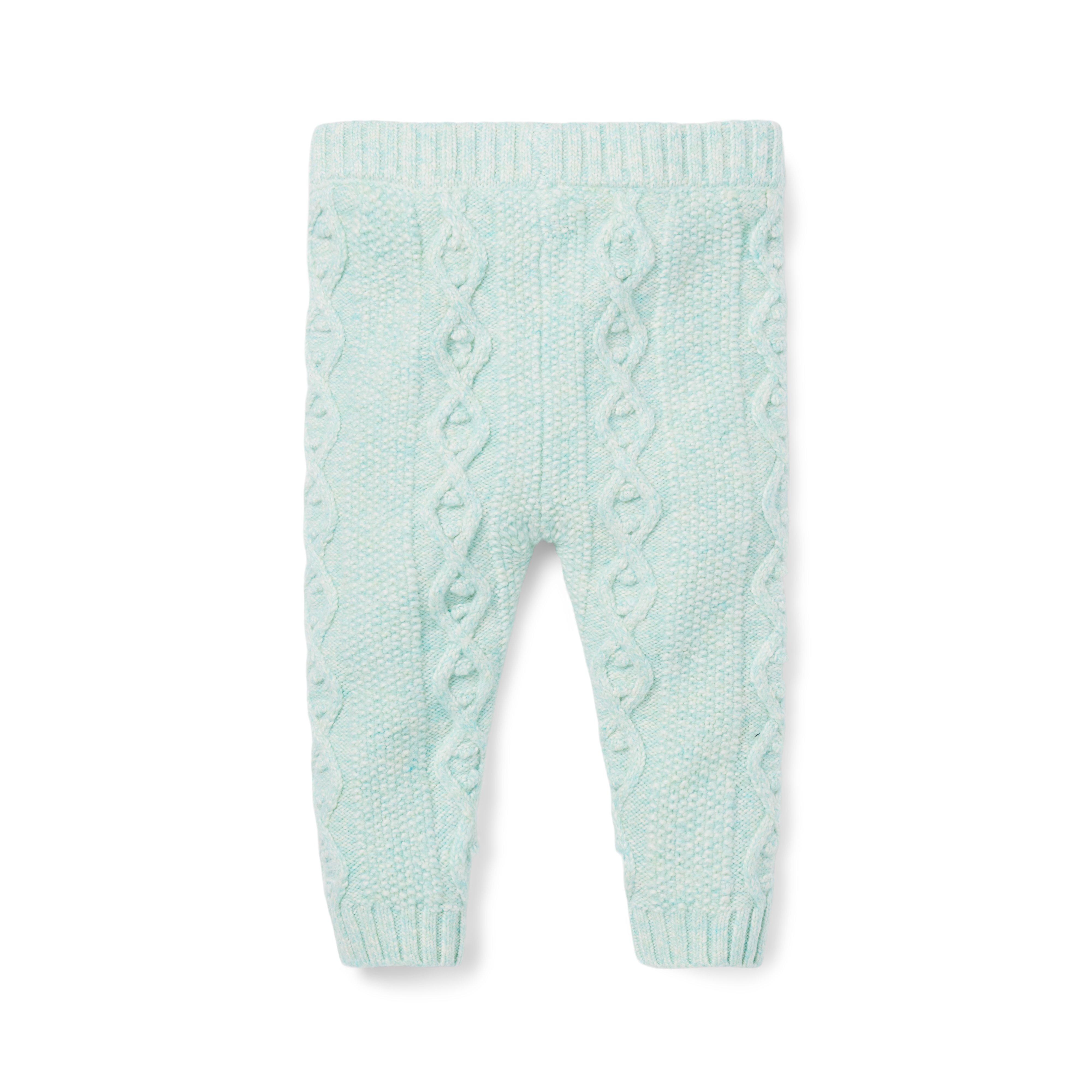 Newborn Pastel Green Heather The Cozy Cable Knit Baby Pant by Janie and ...