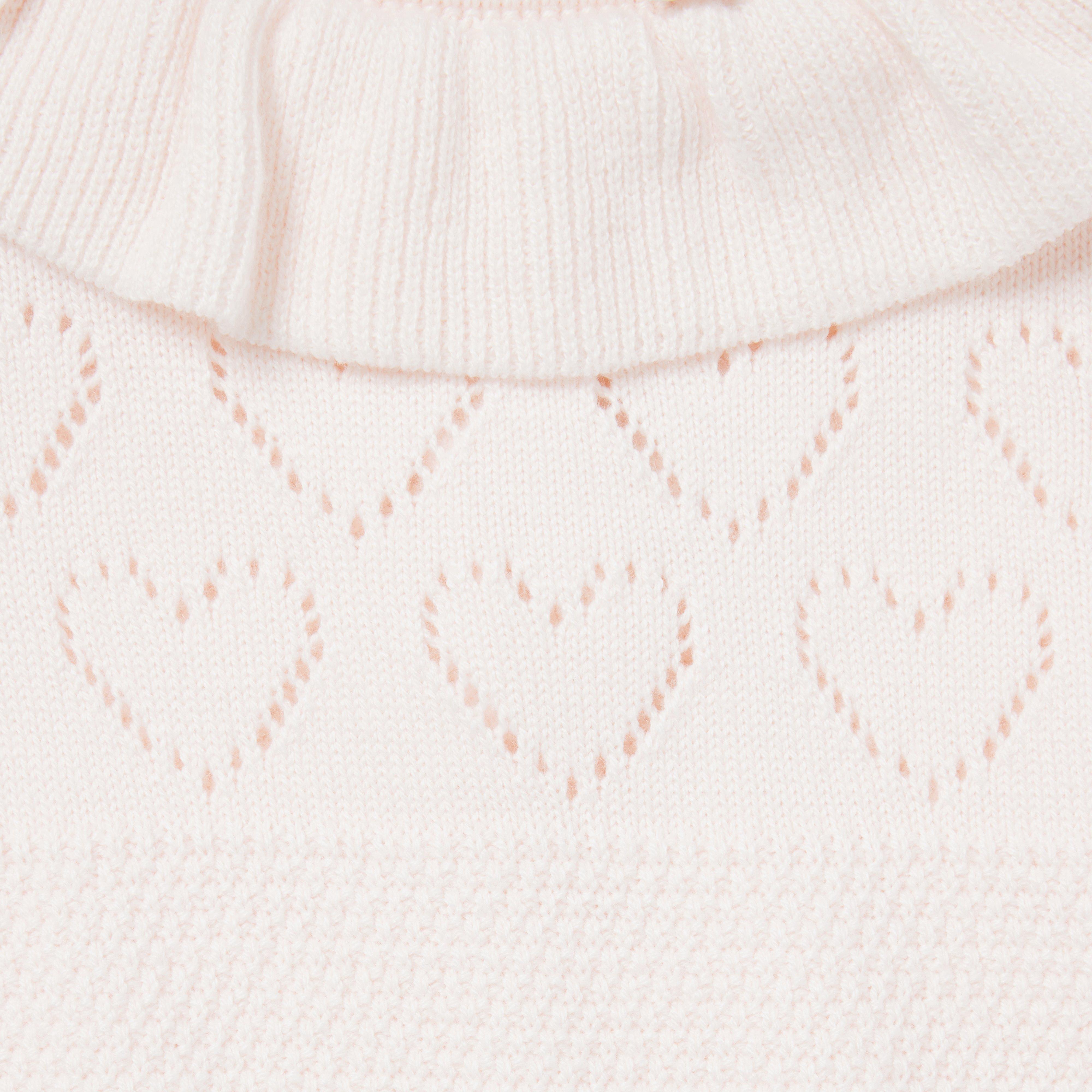 Baby Pointelle Heart Sweater One-Piece