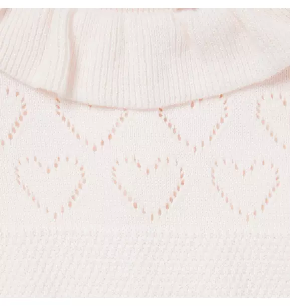 Baby Pointelle Heart Sweater One-Piece image number 2