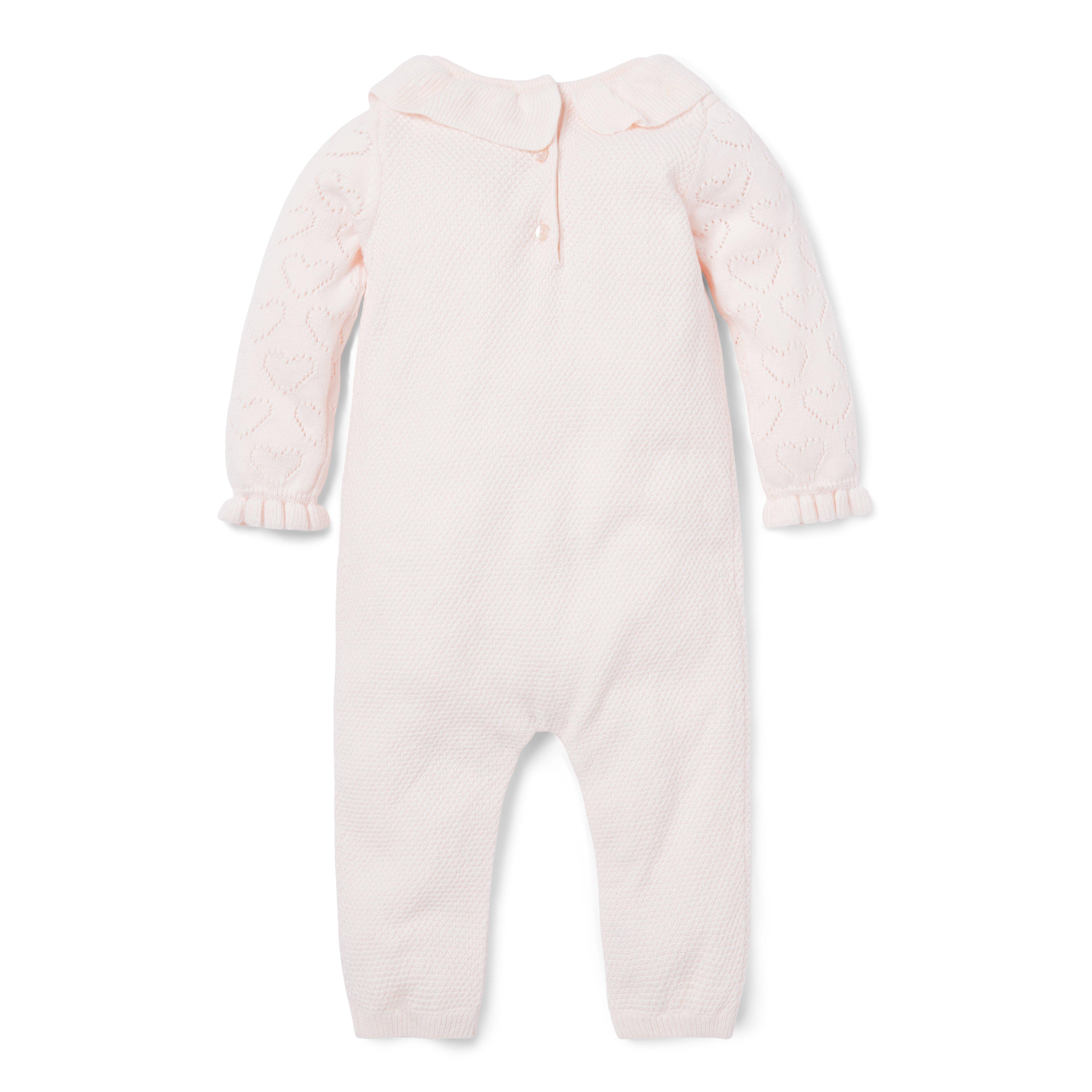 Baby Pointelle Heart Sweater One-Piece