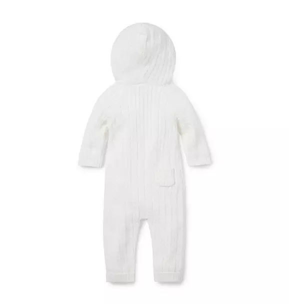 The Cable Knit Bear Ear Baby One Piece image number 1