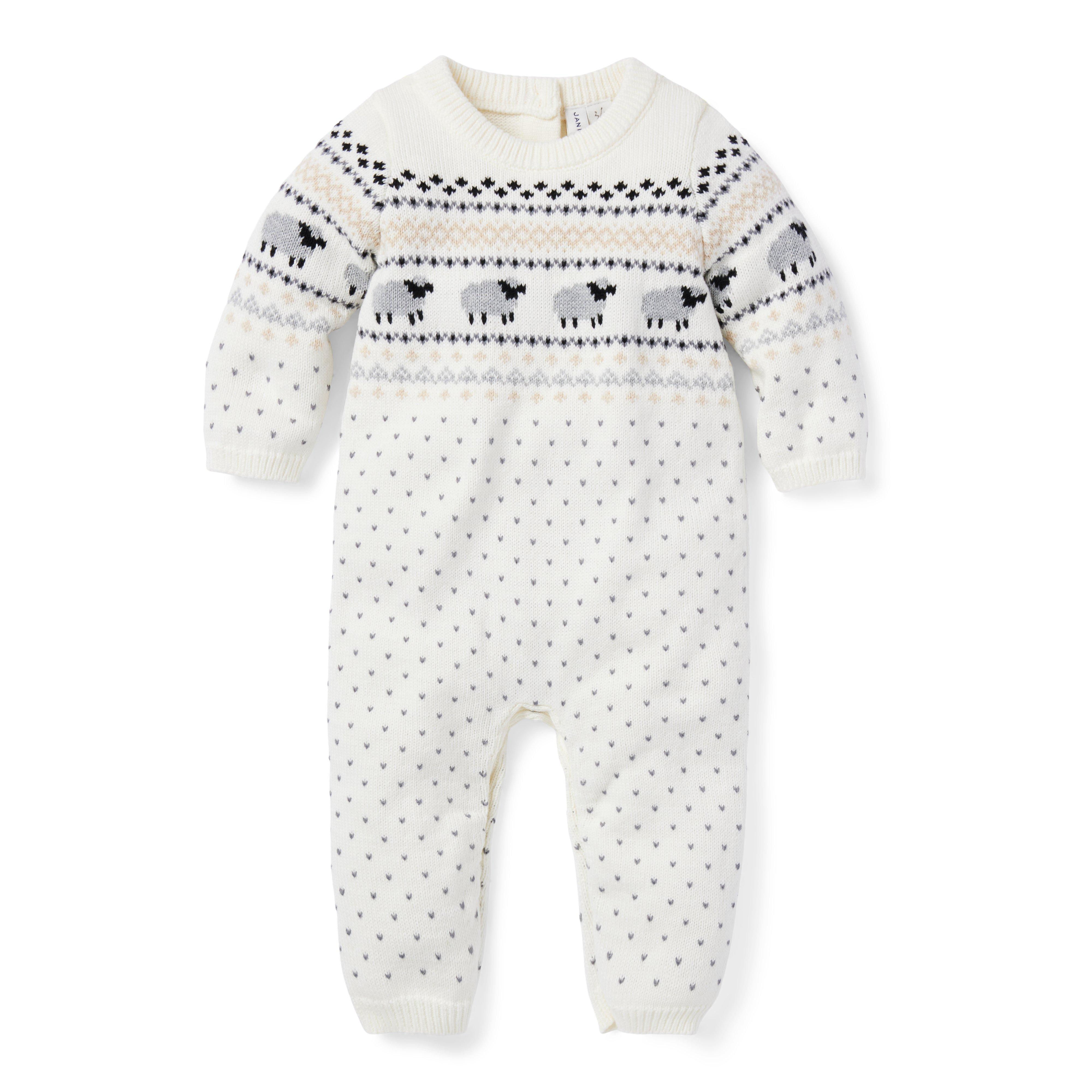 Baby Sheep Fair Isle One-Piece image number 0