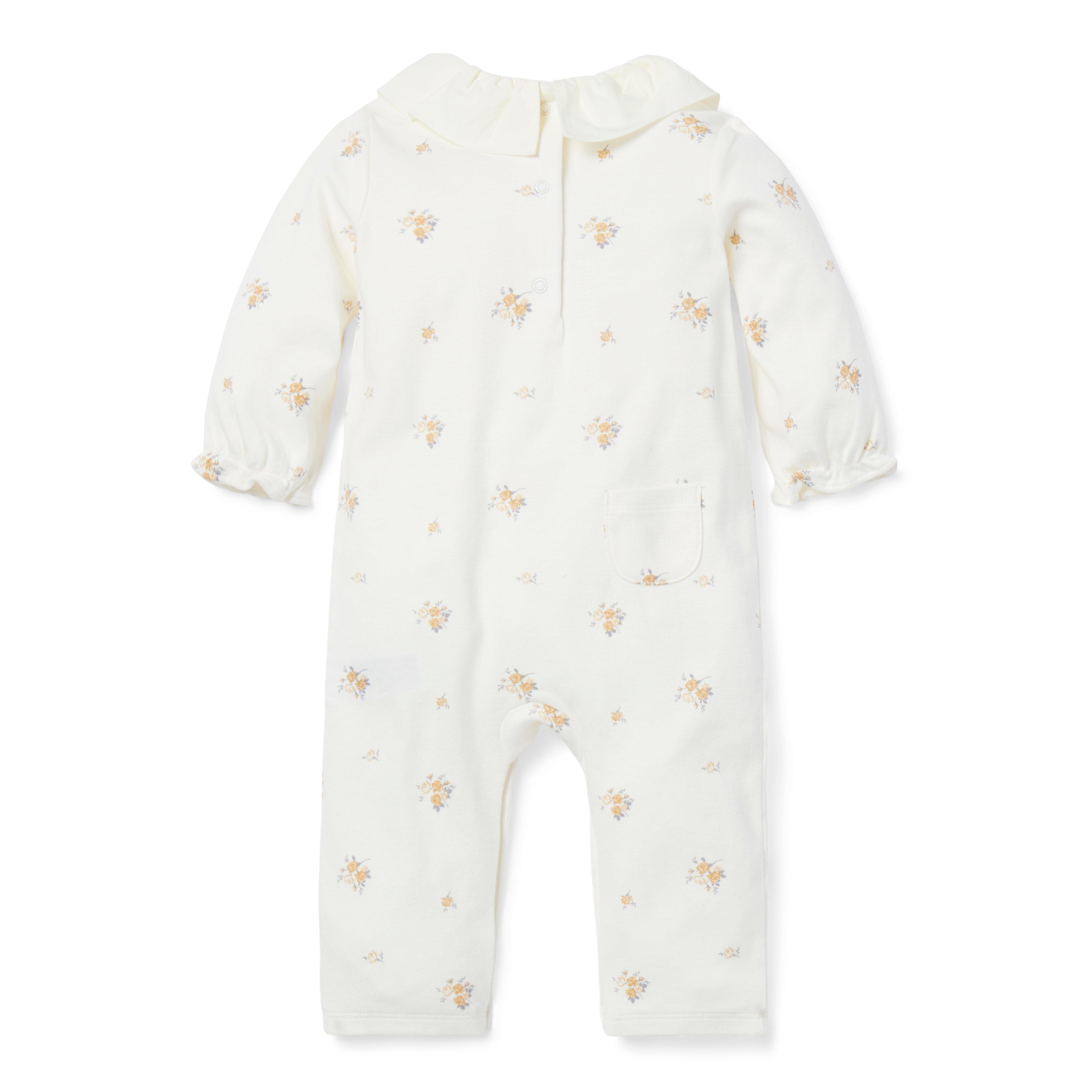 Floral Ruffle Collar One-Piece image number 1