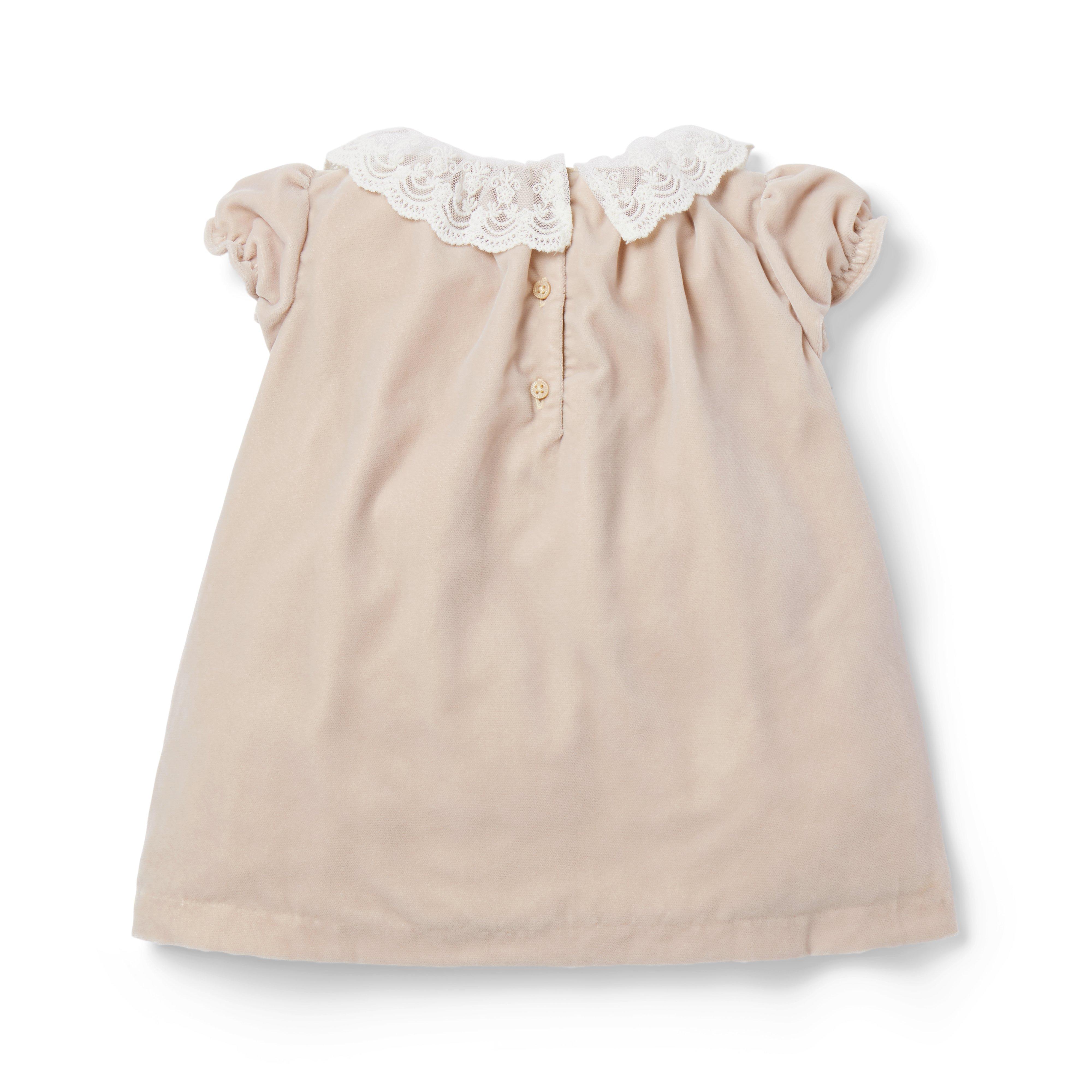 Newborn Light Coffee The Festive Velvet Baby Dress by Janie and Jack