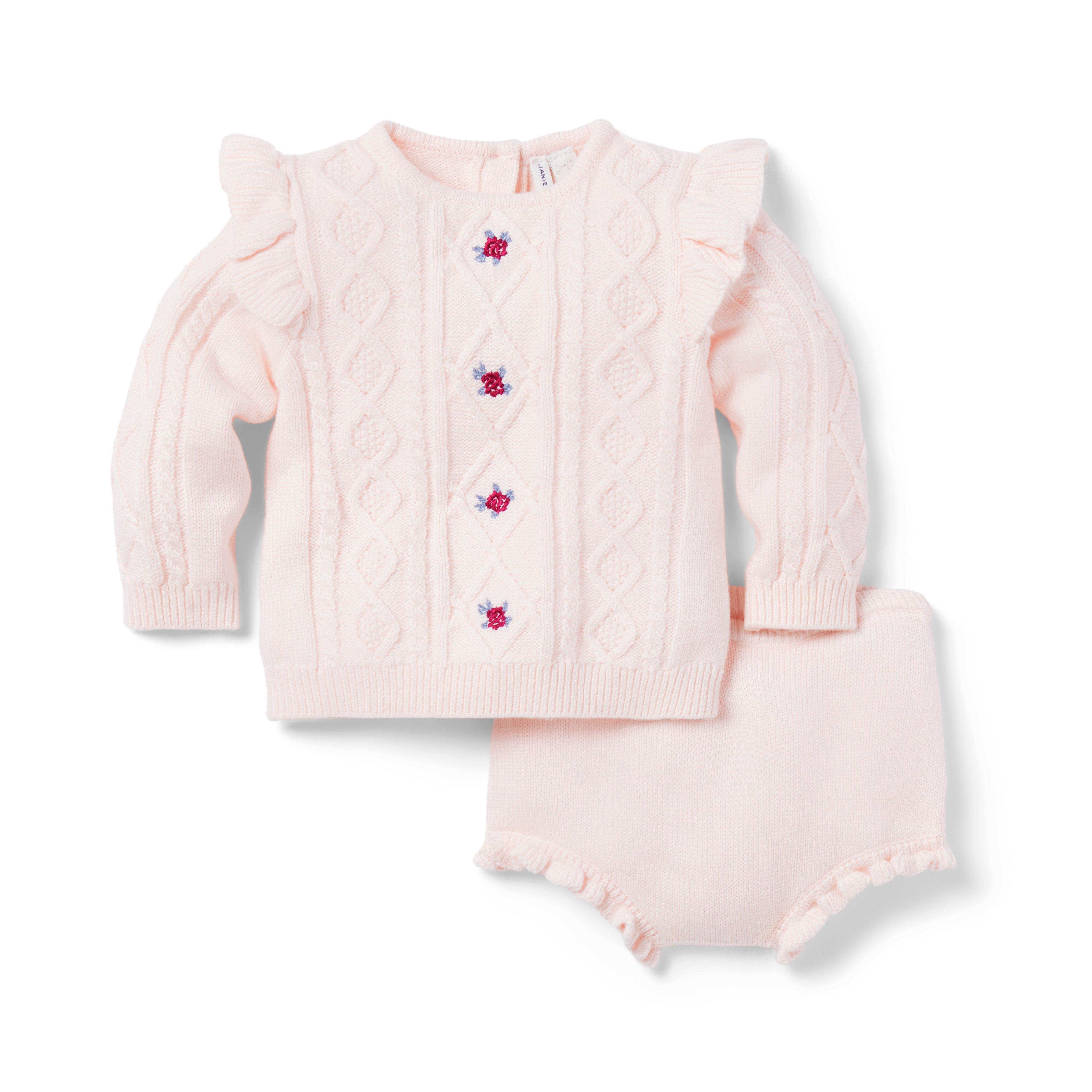 Baby Pearl Baby Cable Knit Matching Set by Janie and Jack