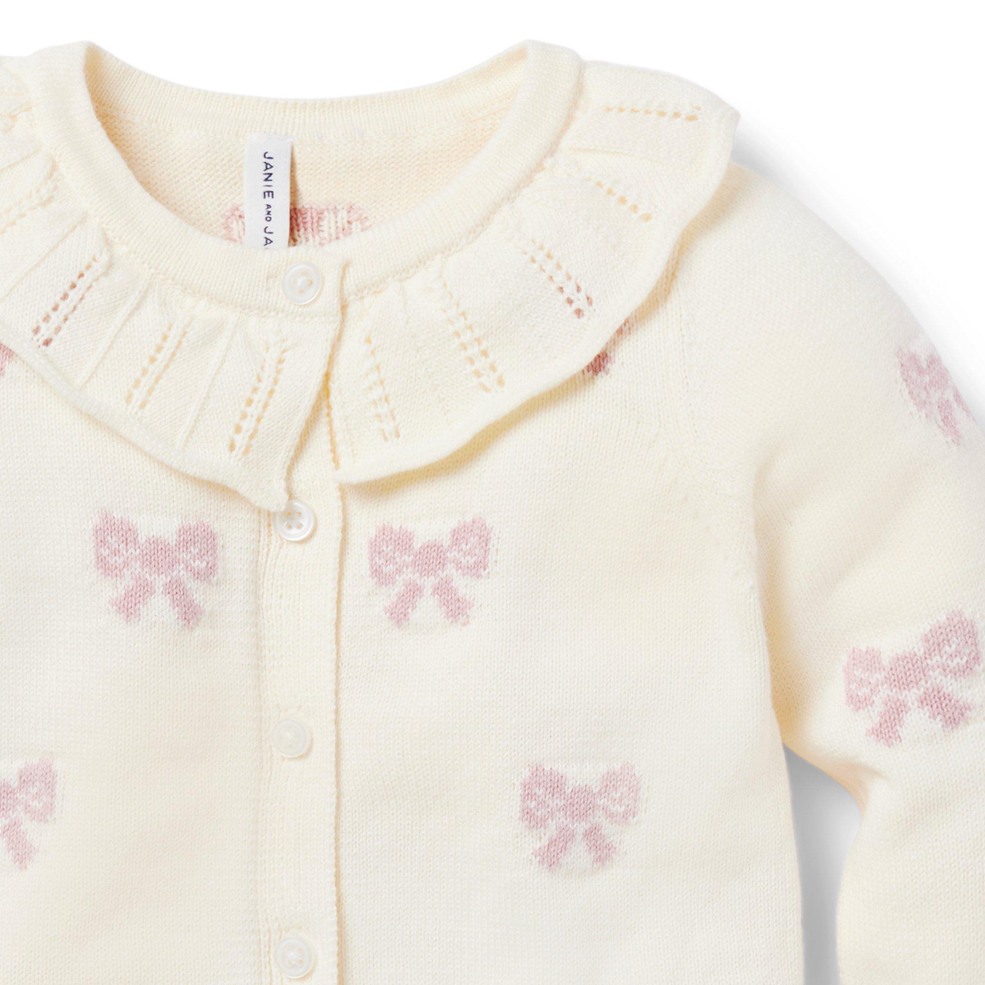 Baby Bow Collared Cardigan