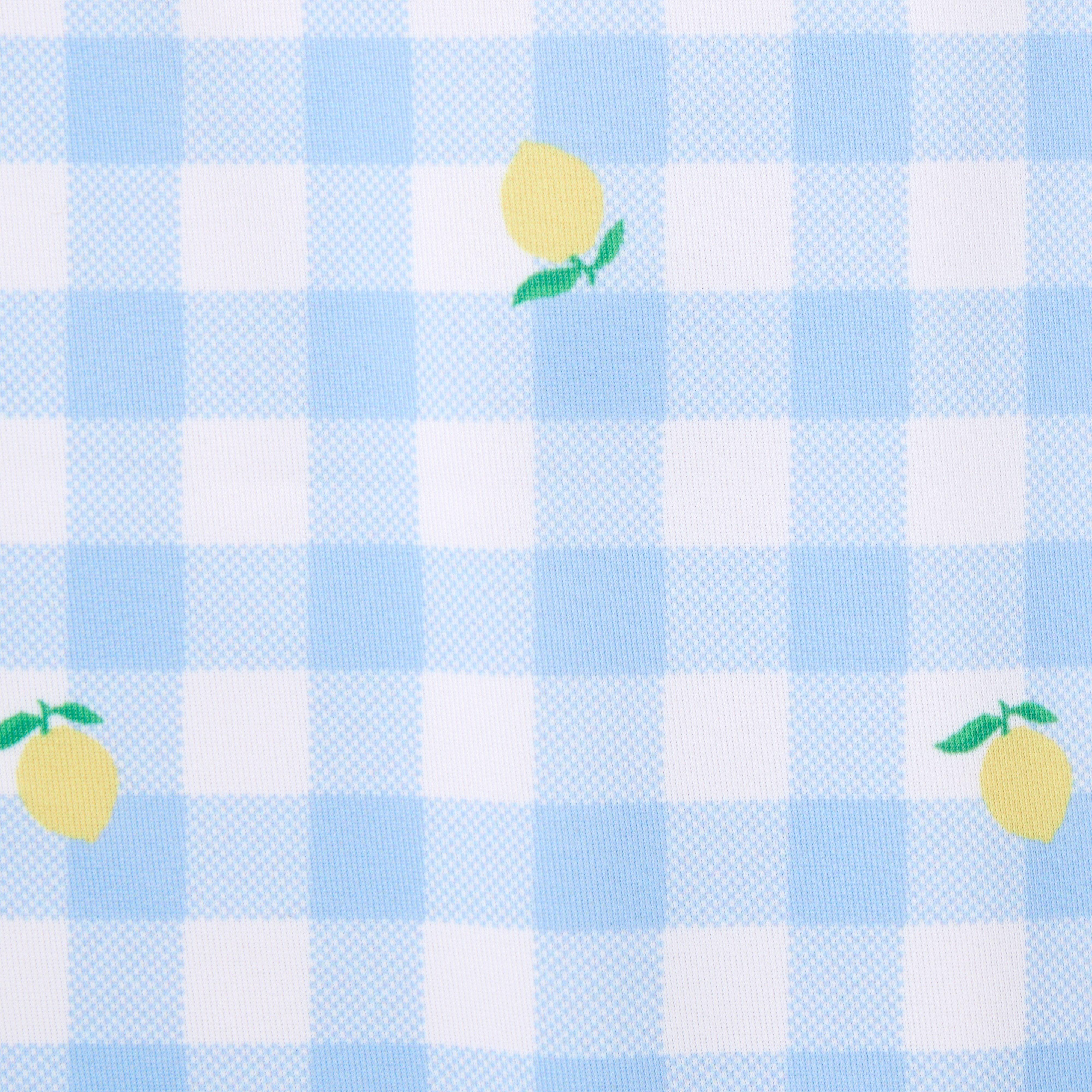 Baby Recycled Lemon Gingham Rash Guard Swimsuit image number 2