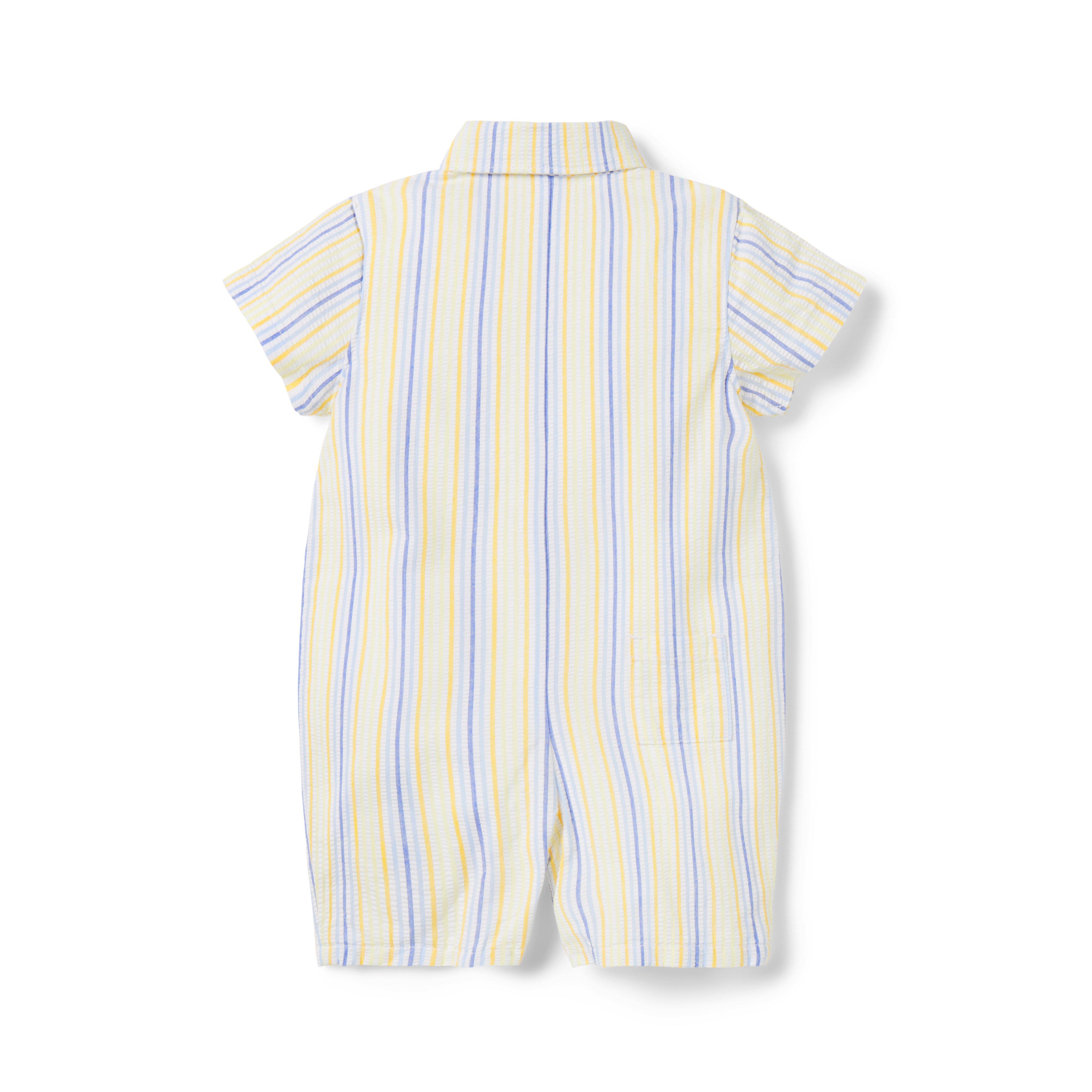 Baby Striped Seersucker Romper