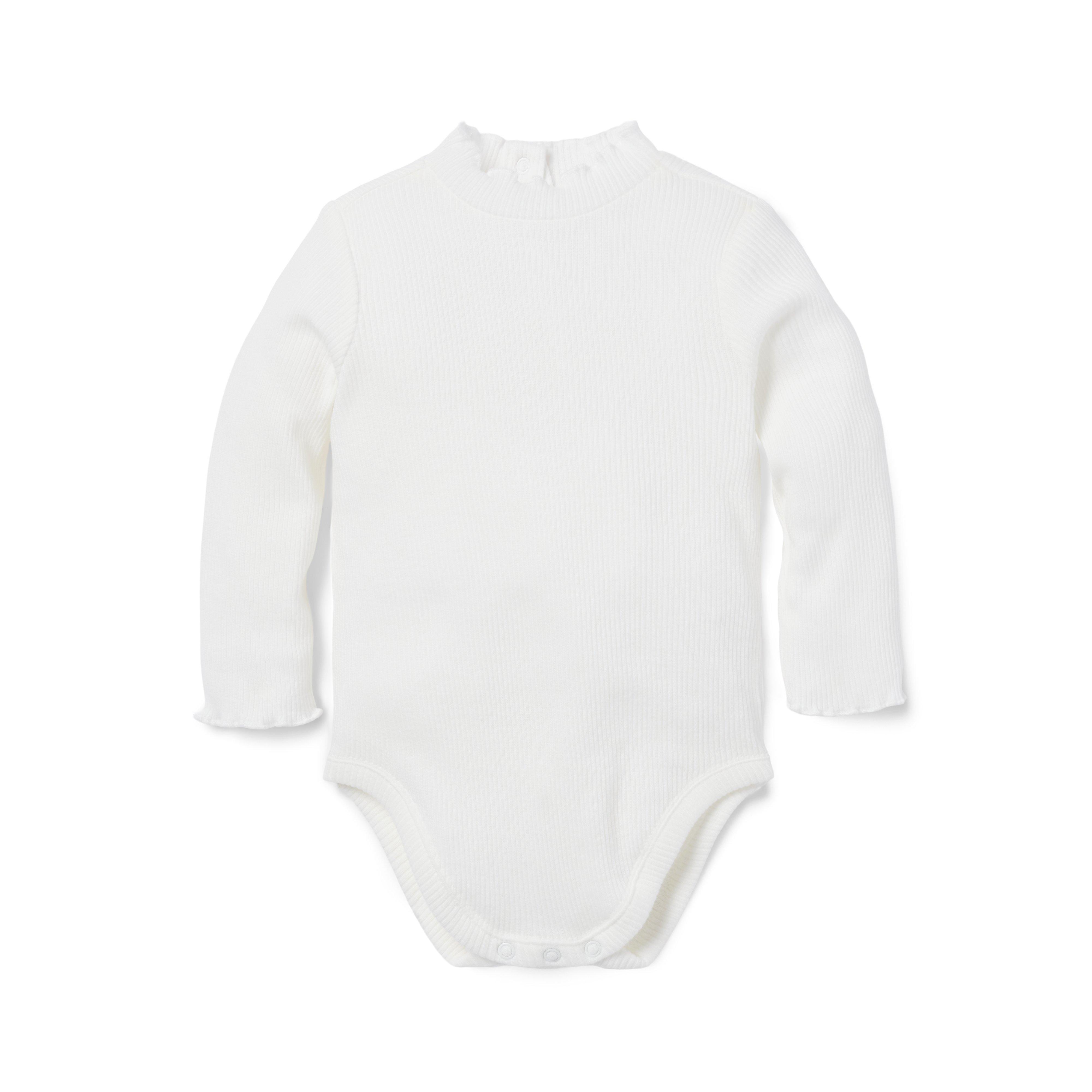 Baby Ribbed Ruffle Trim Bodysuit