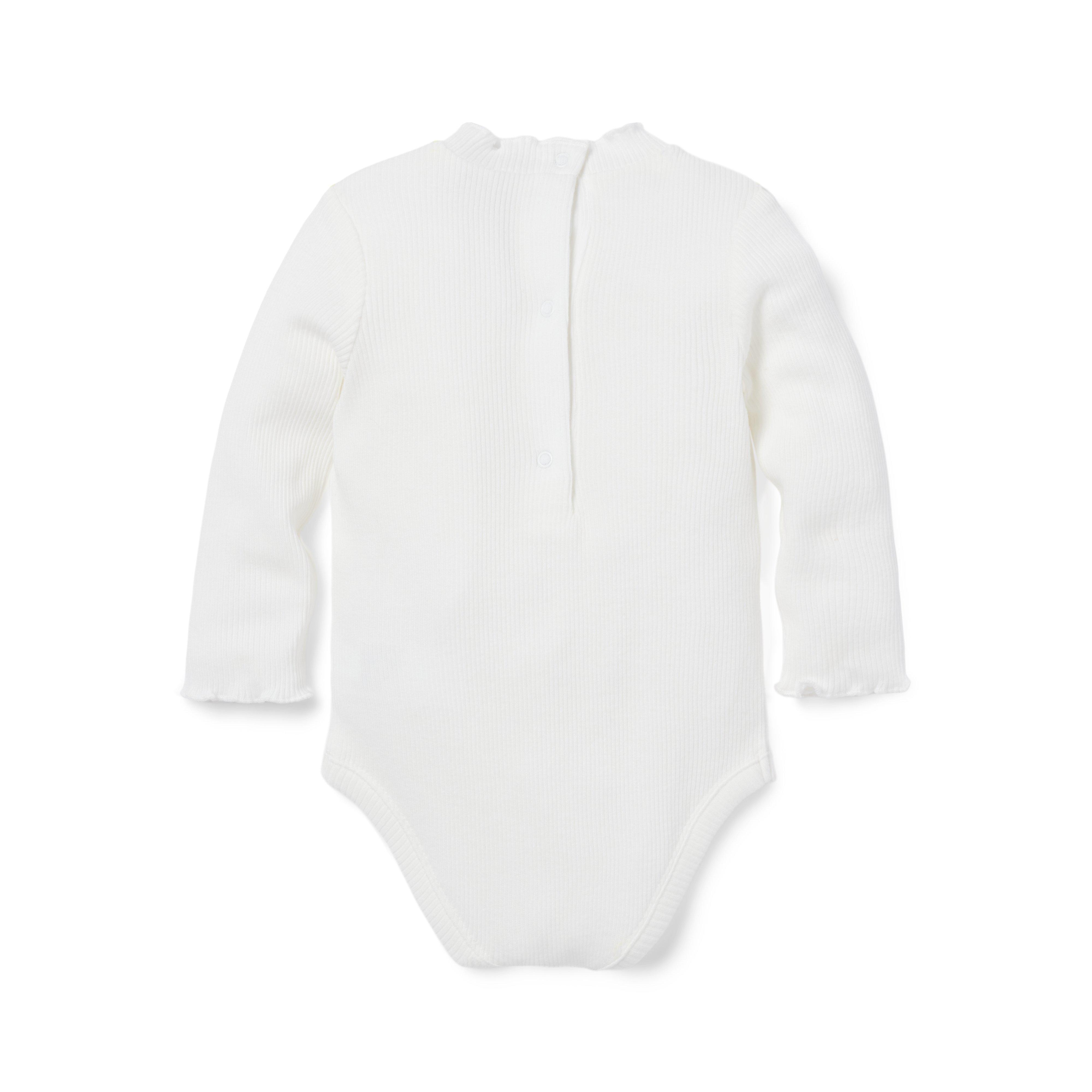 Baby Ribbed Ruffle Trim Bodysuit image number 1