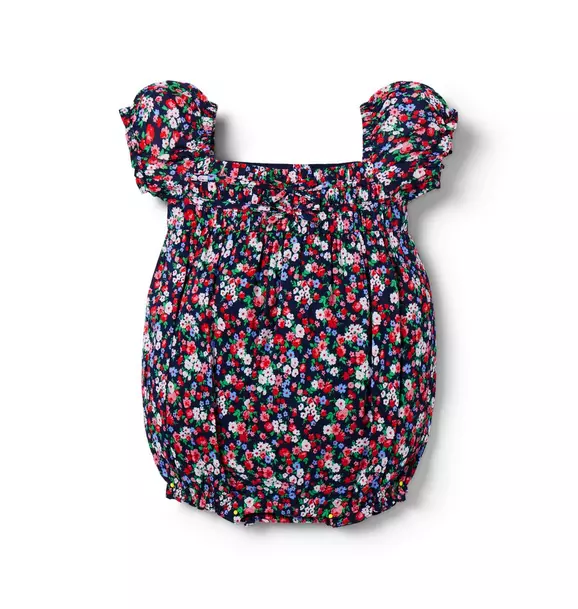 Baby Floral Bow Romper image number 0
