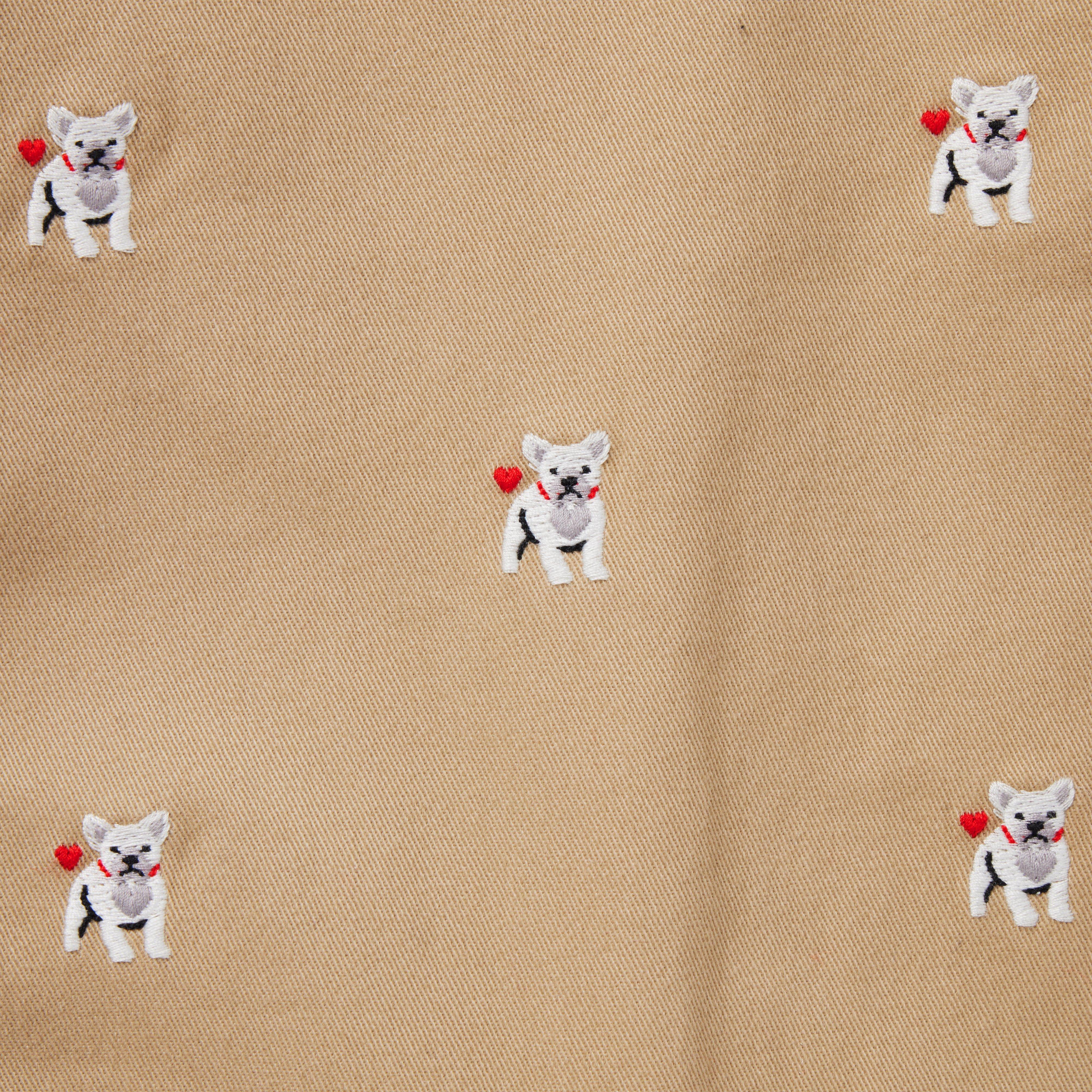 Baby Embroidered French Bulldog Overall