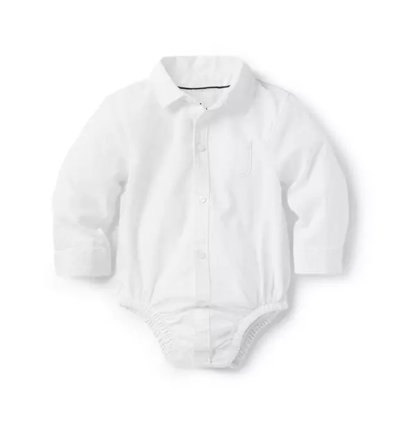 Baby Linen-Cotton Bodysuit image number 0