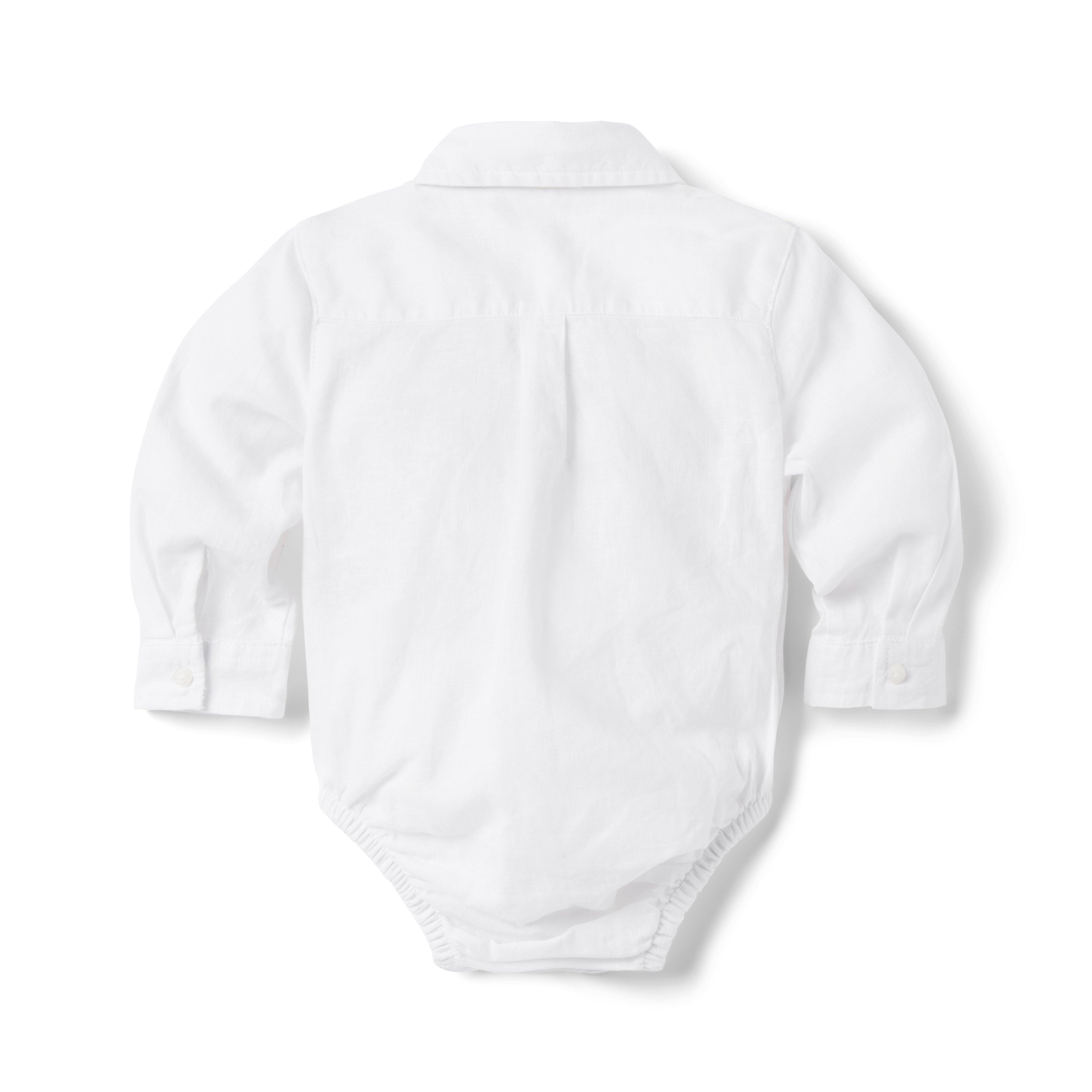 Baby Linen-Cotton Bodysuit image number 1