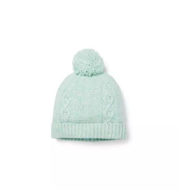 Baby Cable Knit Pom Beanie  image number 0