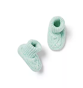 Baby Cable Knit Sweater Bootie
