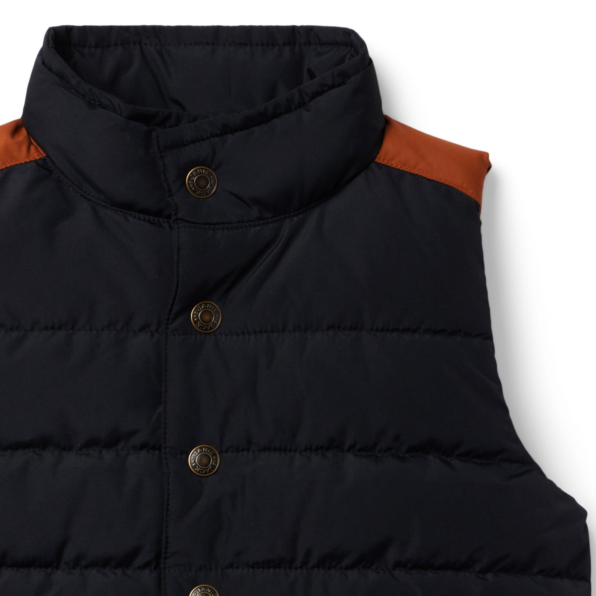 Colorblocked Quilted Puffer Vest image number 2