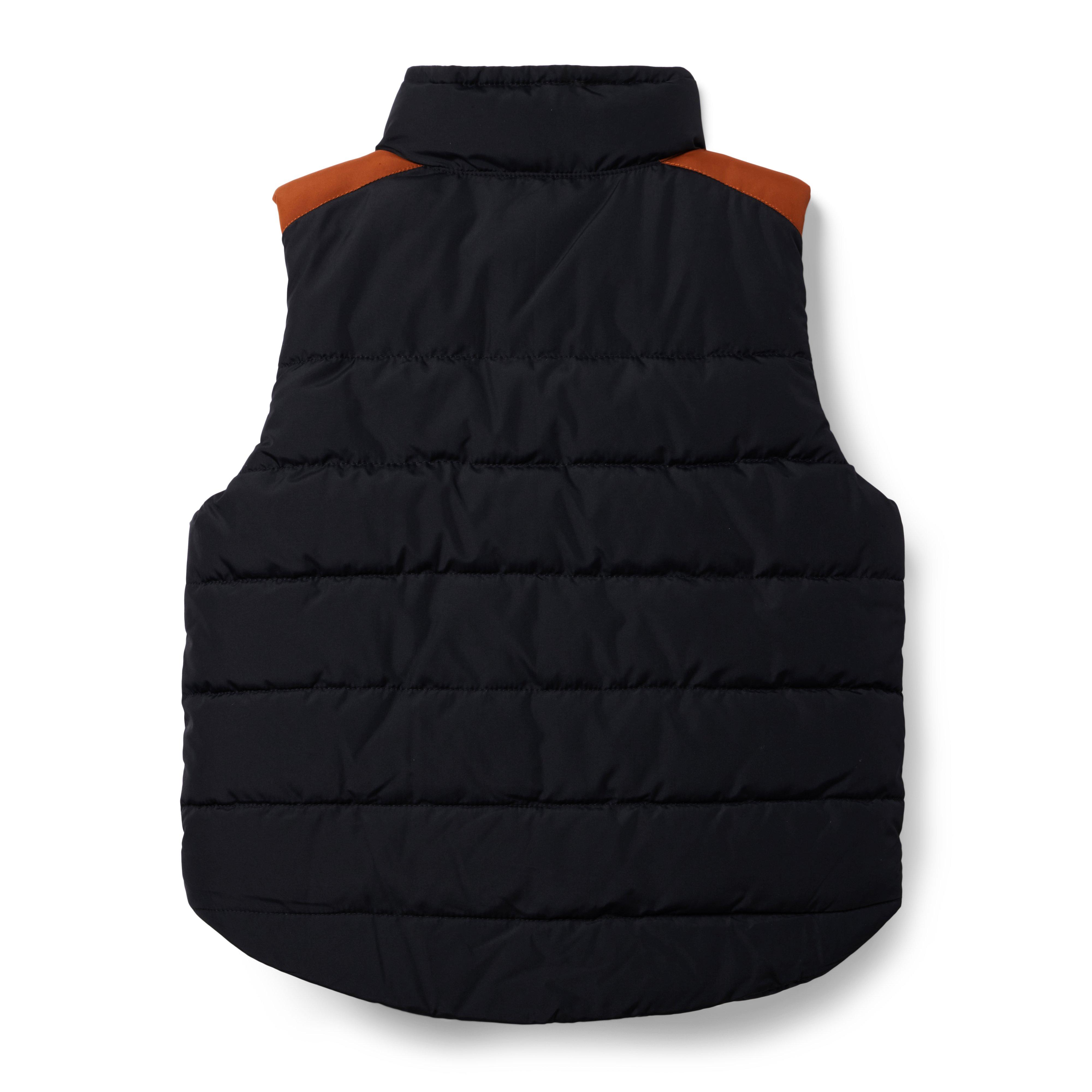 Colorblocked Quilted Puffer Vest image number 1