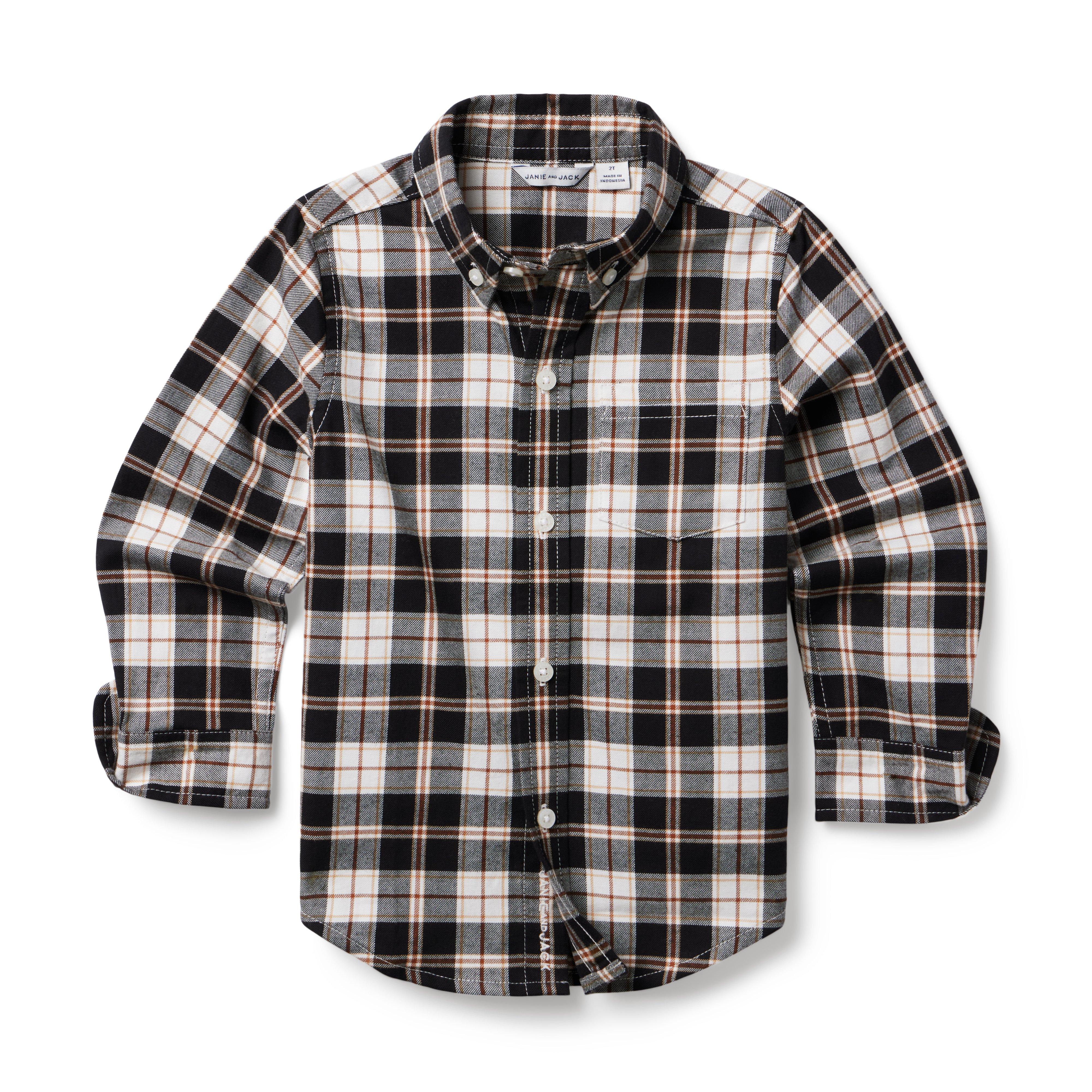 Baby Boy Plaid Shirt | Tiny Bros Golden Flannel | Winsome Gentleman 4T