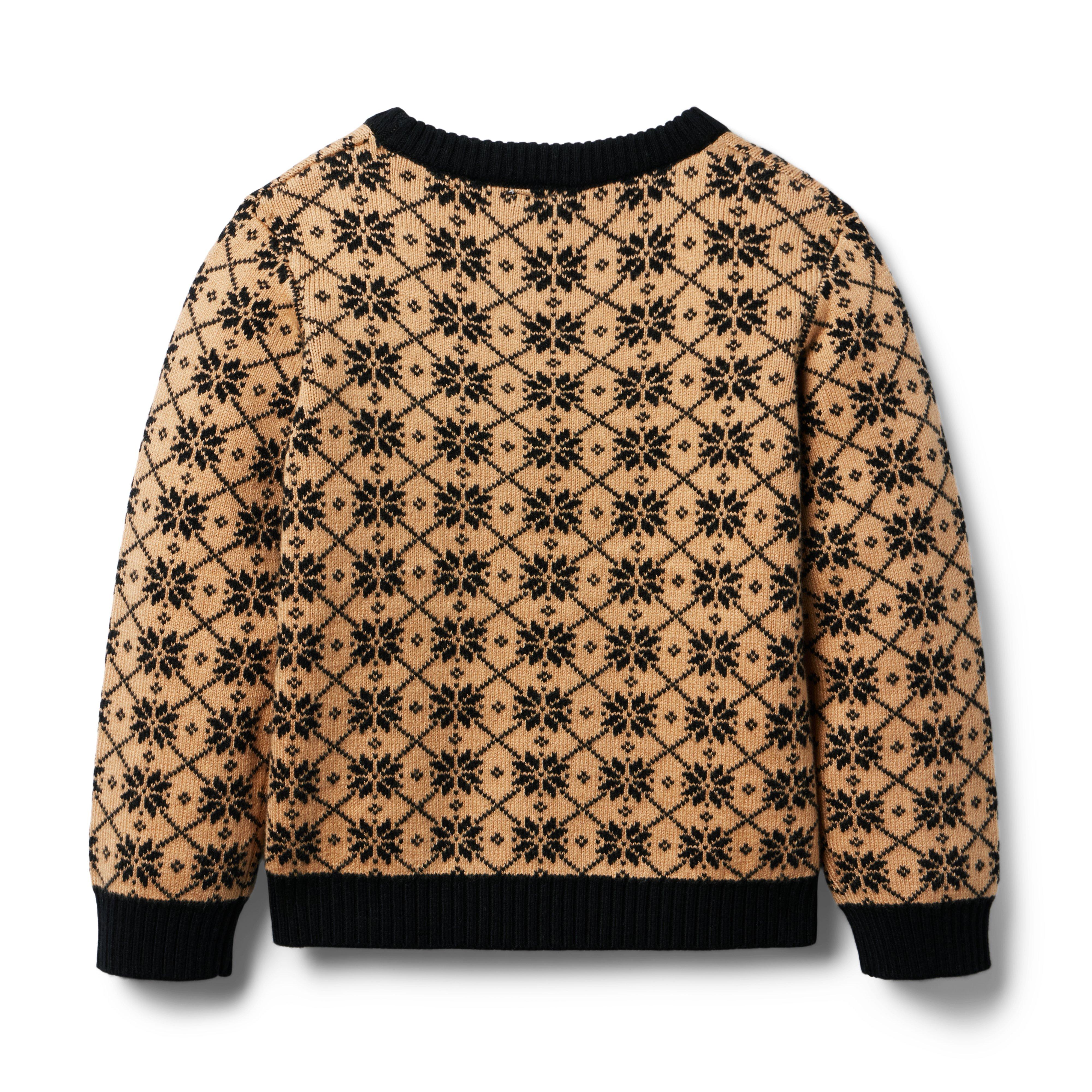 Jacquard Crewneck Pullover - Festive Geo