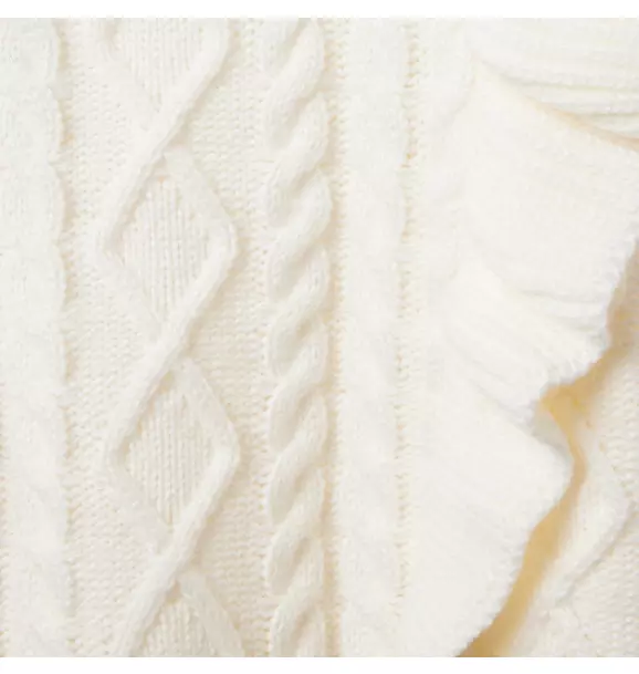 Ruffle Cable Knit Sweater image number 2