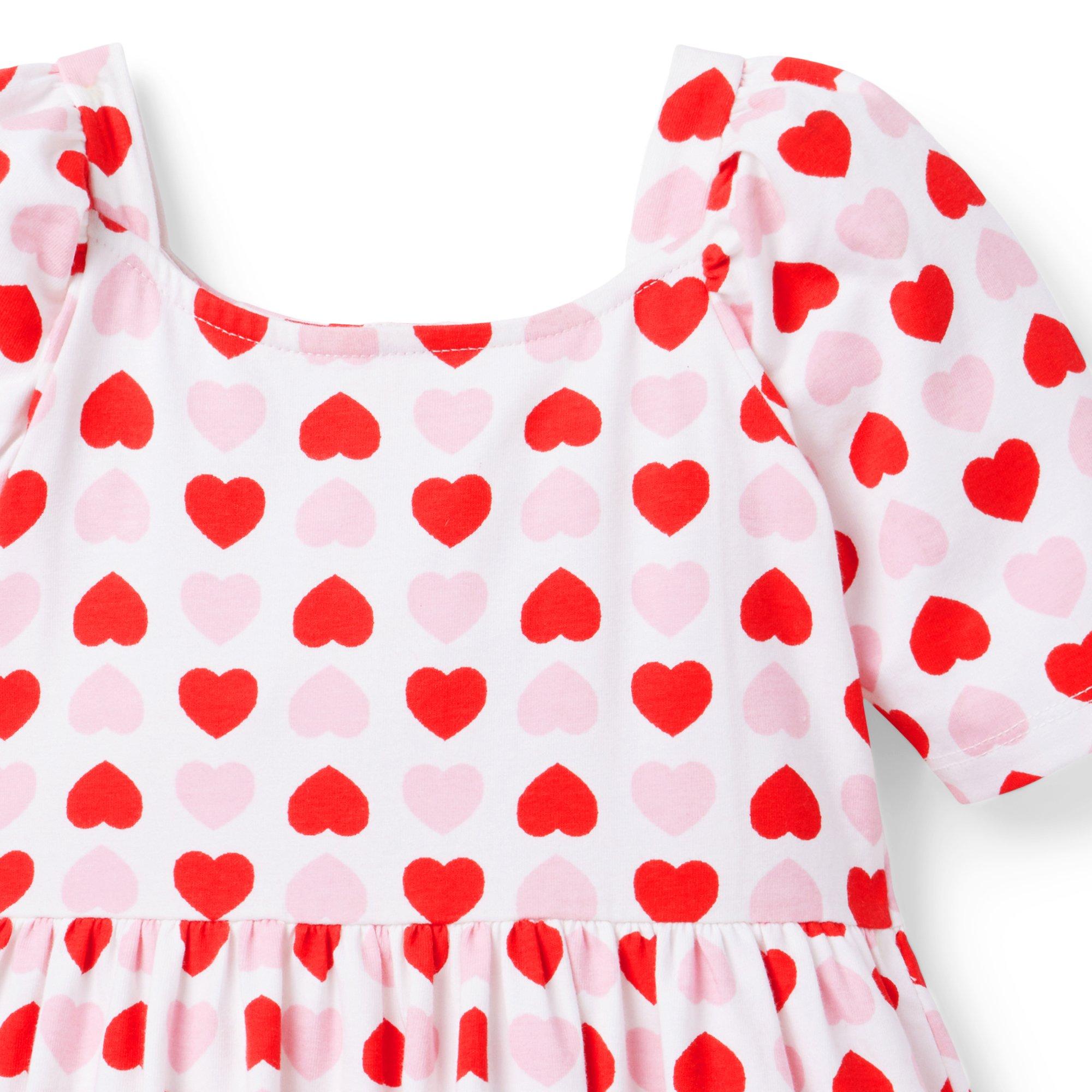 Heart Puff Sleeve Dress