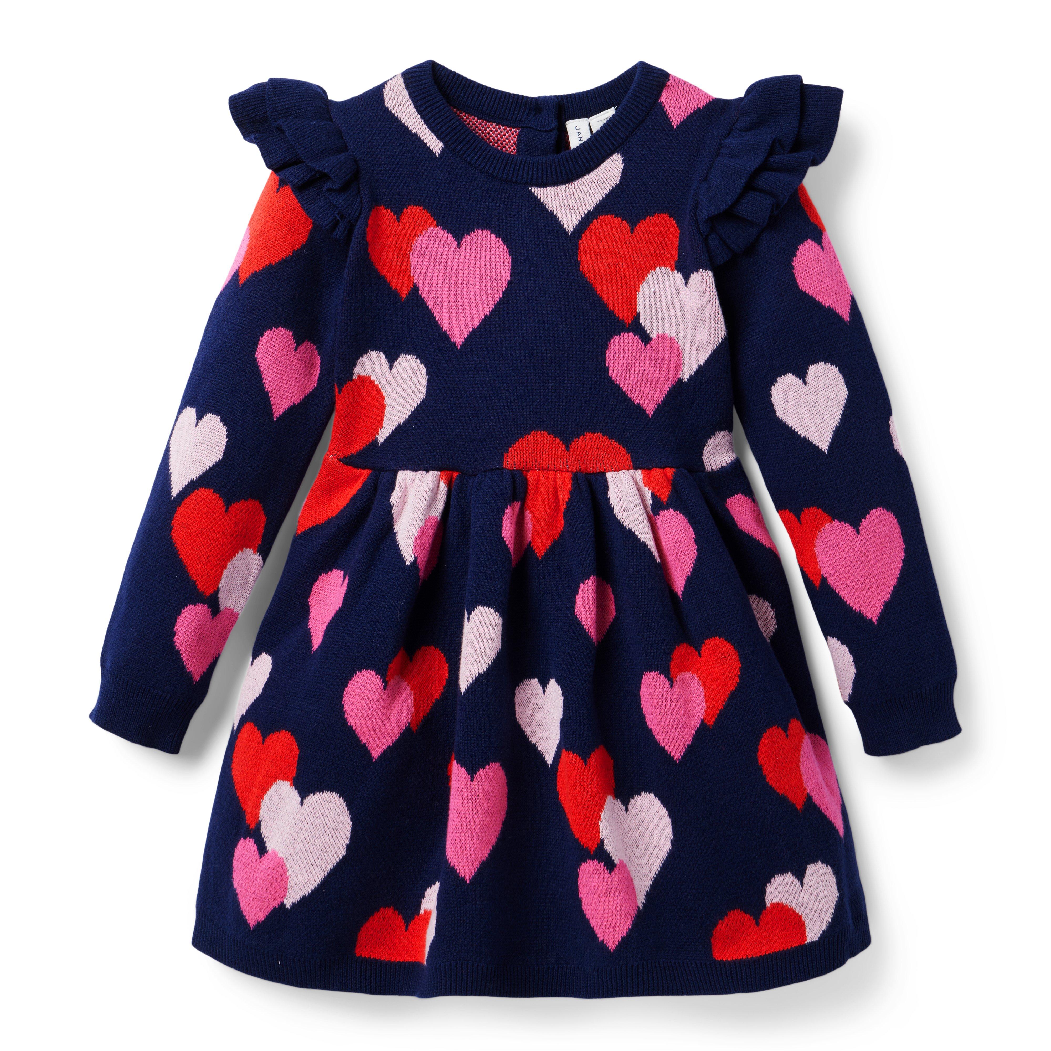 Girl Merchant Marine Heart Heart Sweater Dress by Janie and Jack