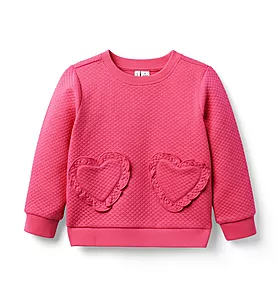 Quilted Heart Pocket Sweater