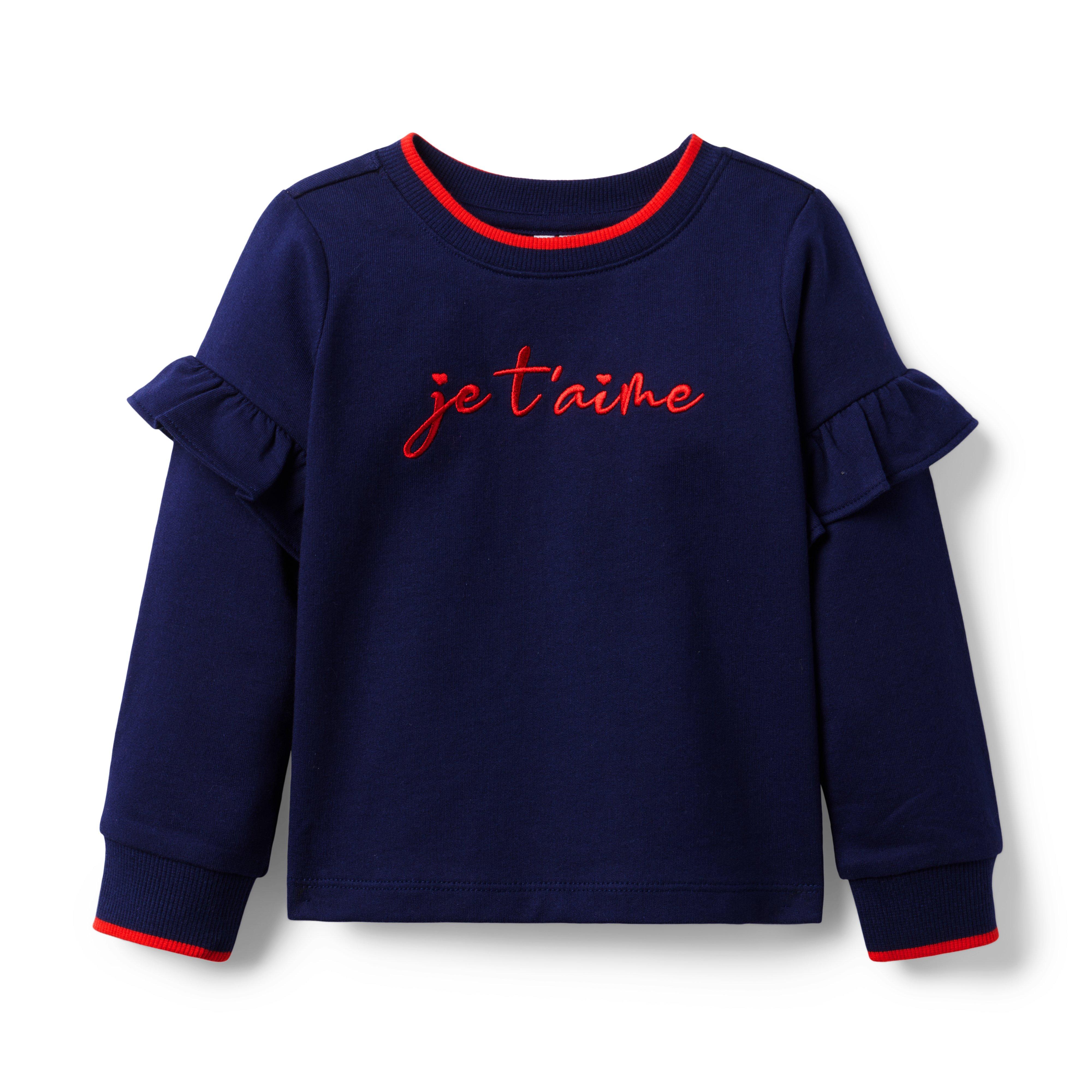 Embroidered Je T'aime Sweatshirt