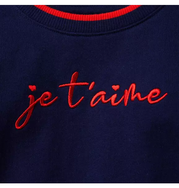 Embroidered Je T'aime Sweatshirt image number 2