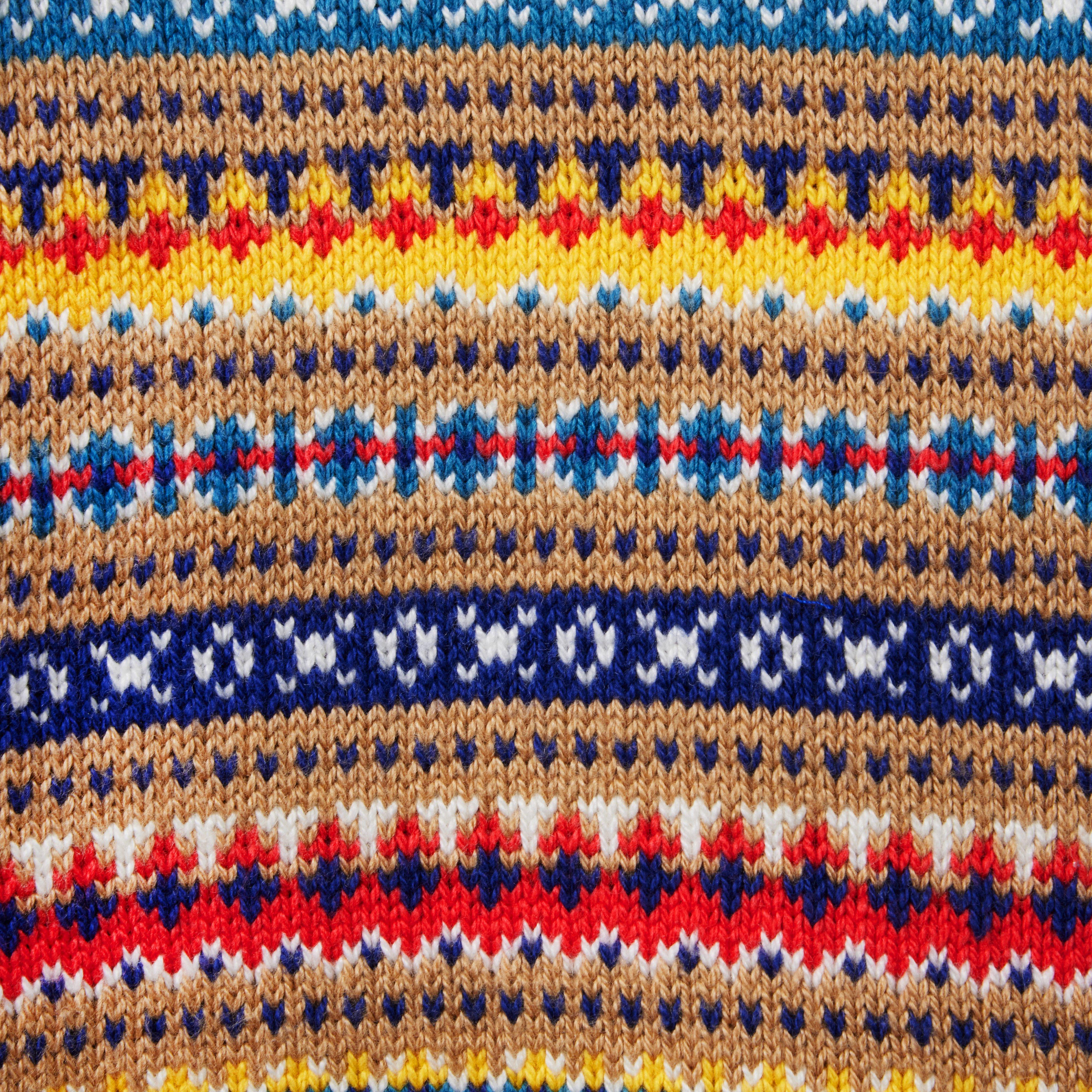 Fair Isle Shawl Collar Sweater