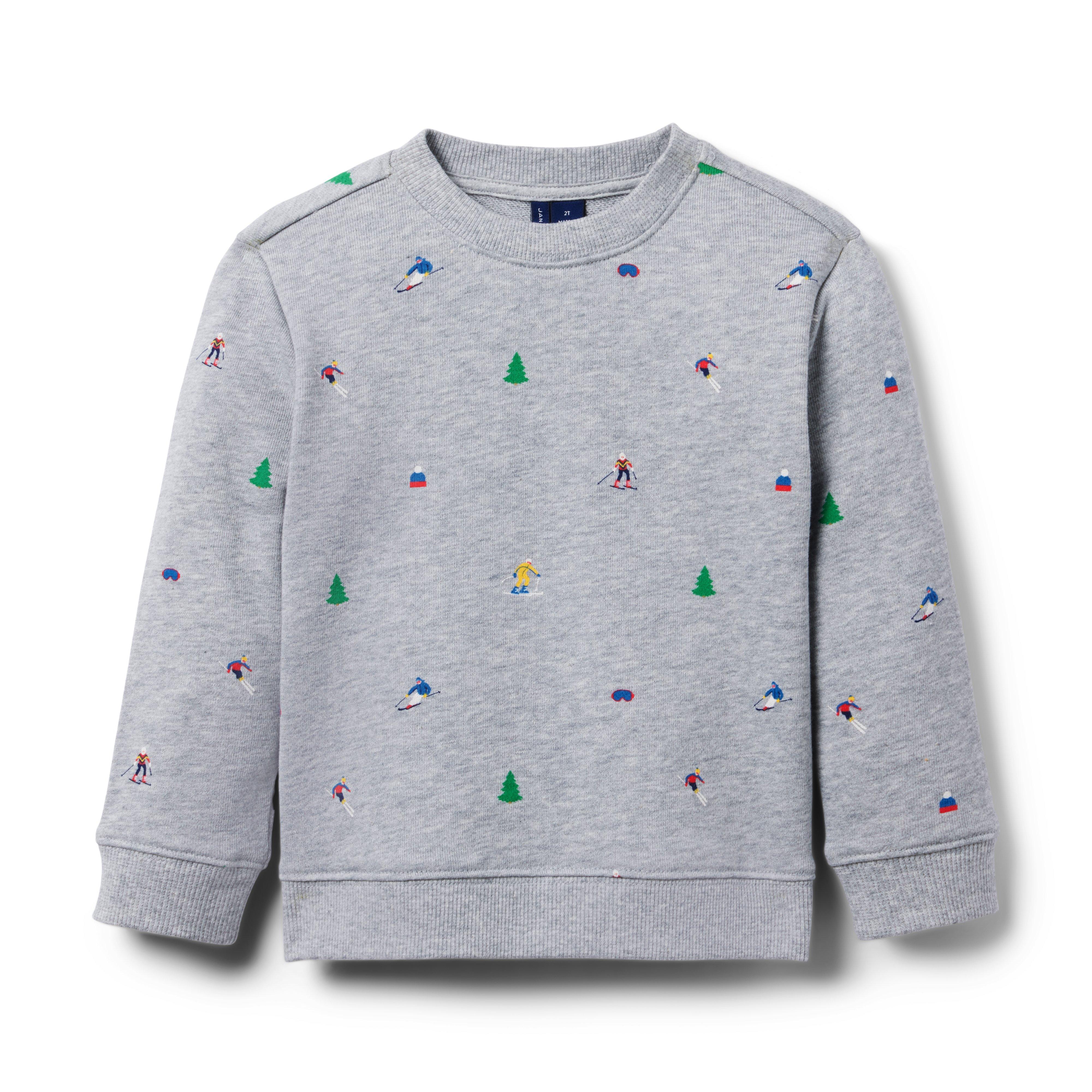 Boy Classic Grey Heather Ski Ski Icon Sweatshirt by Janie and Jack