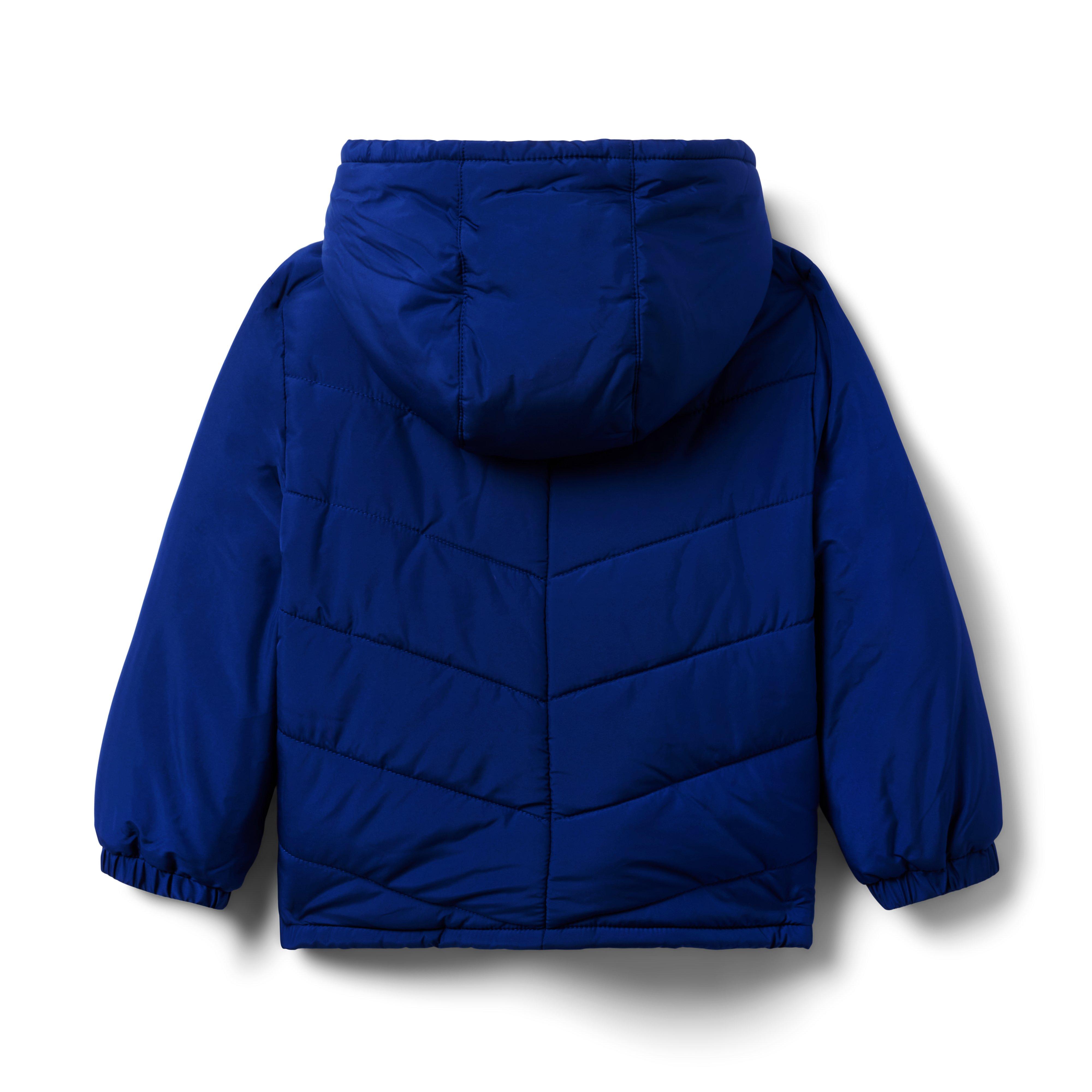 Sherpa-Lined Hooded Puffer Jacket