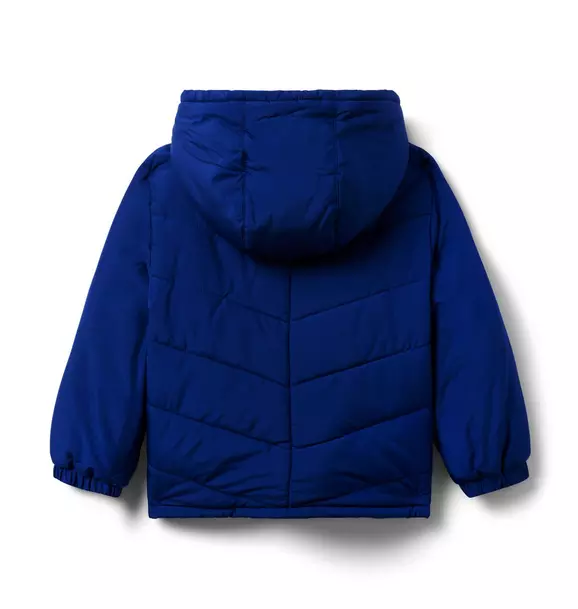Sherpa-Lined Hooded Puffer Jacket image number 1