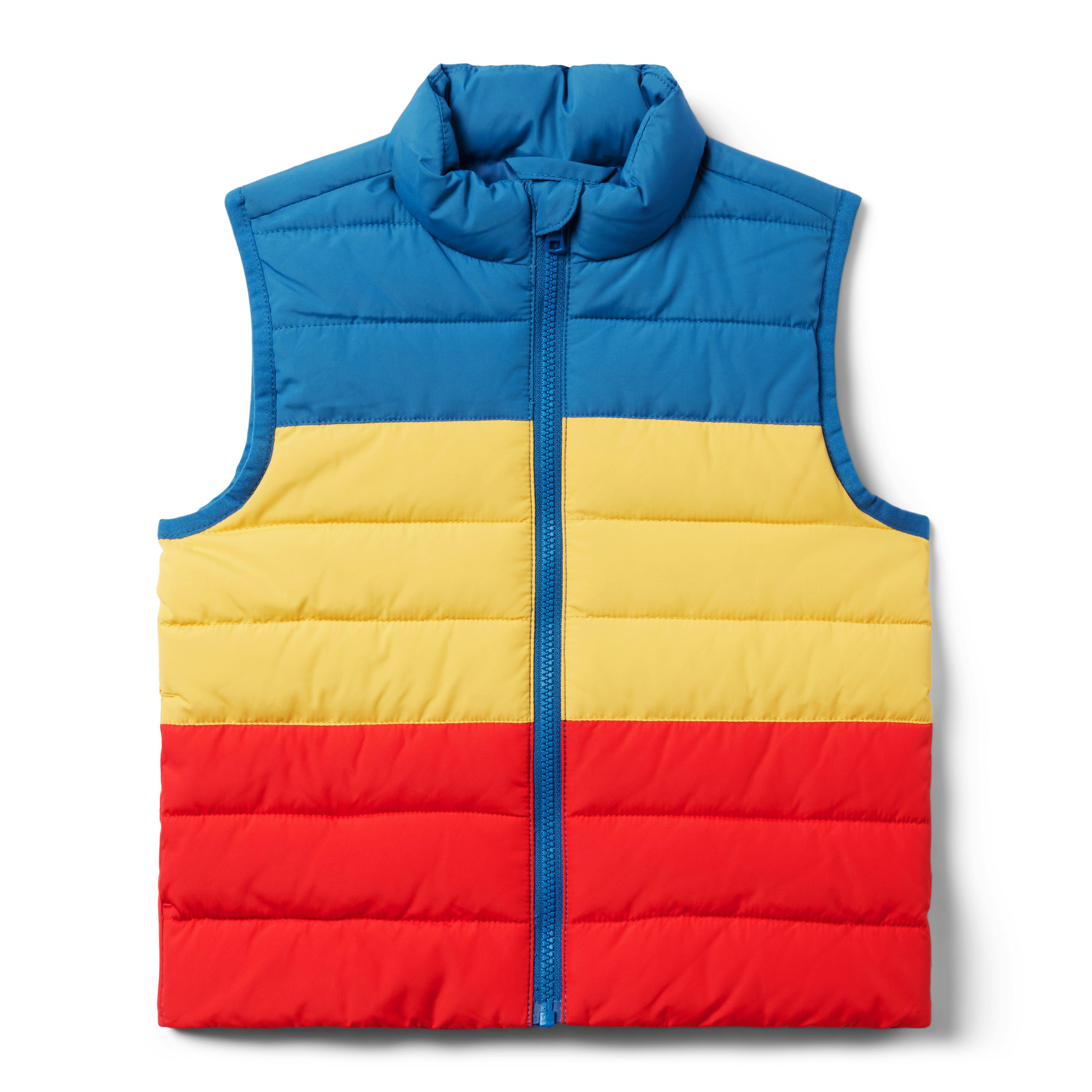 Colorblocked Puffer Vest