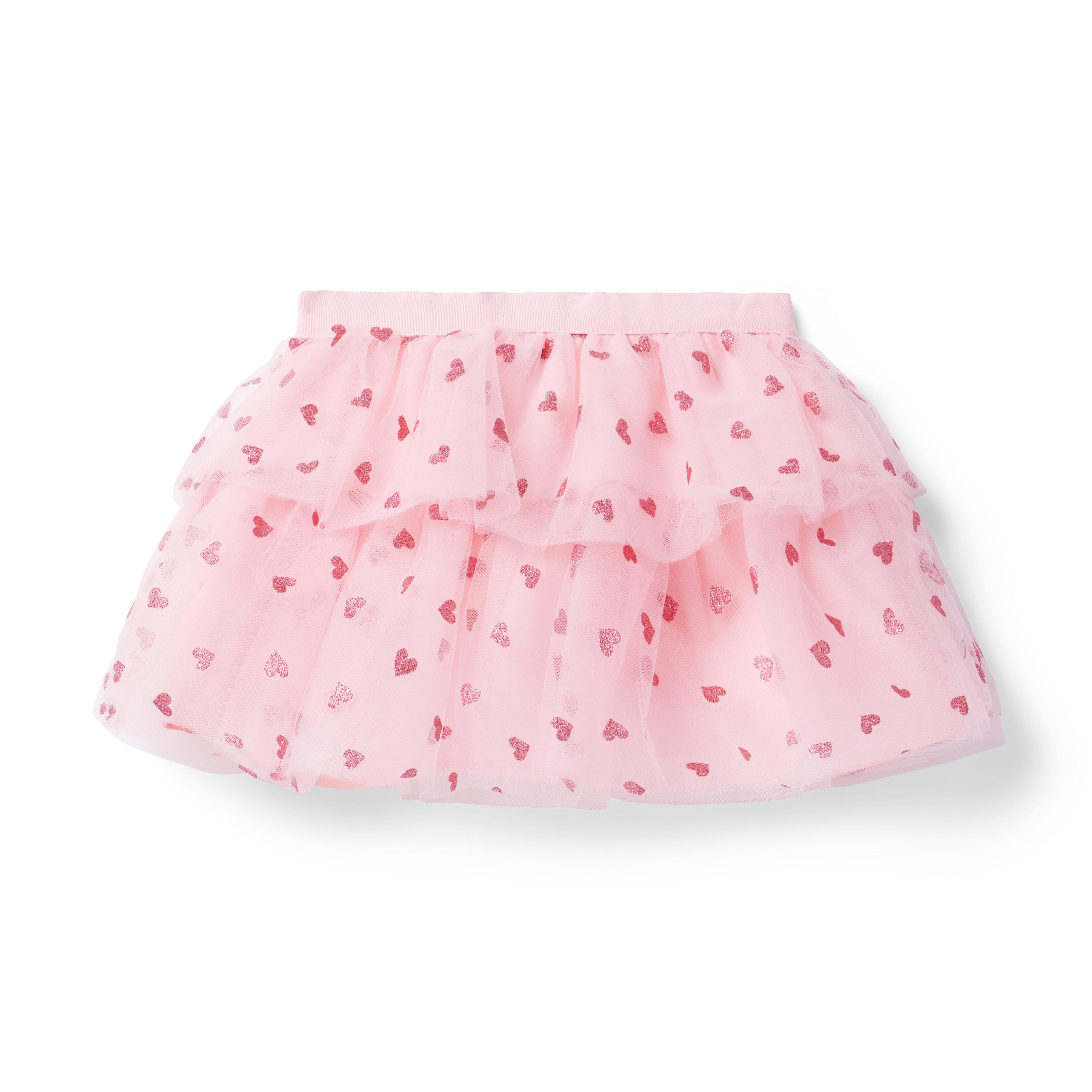 Girl Candy Pink Heart Sparkle Heart Tulle Skirt by Janie and Jack