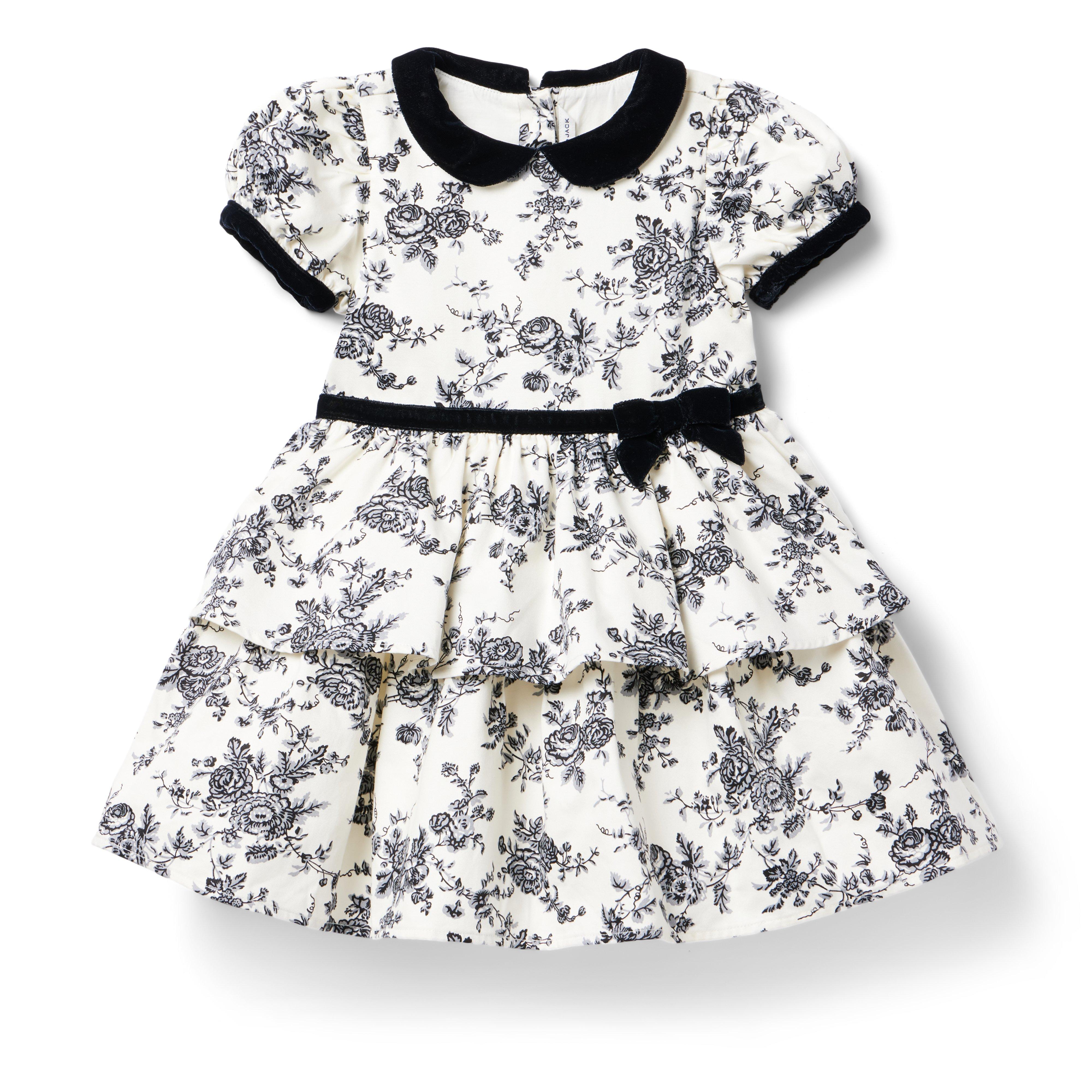 Floral Toile Tiered Dress