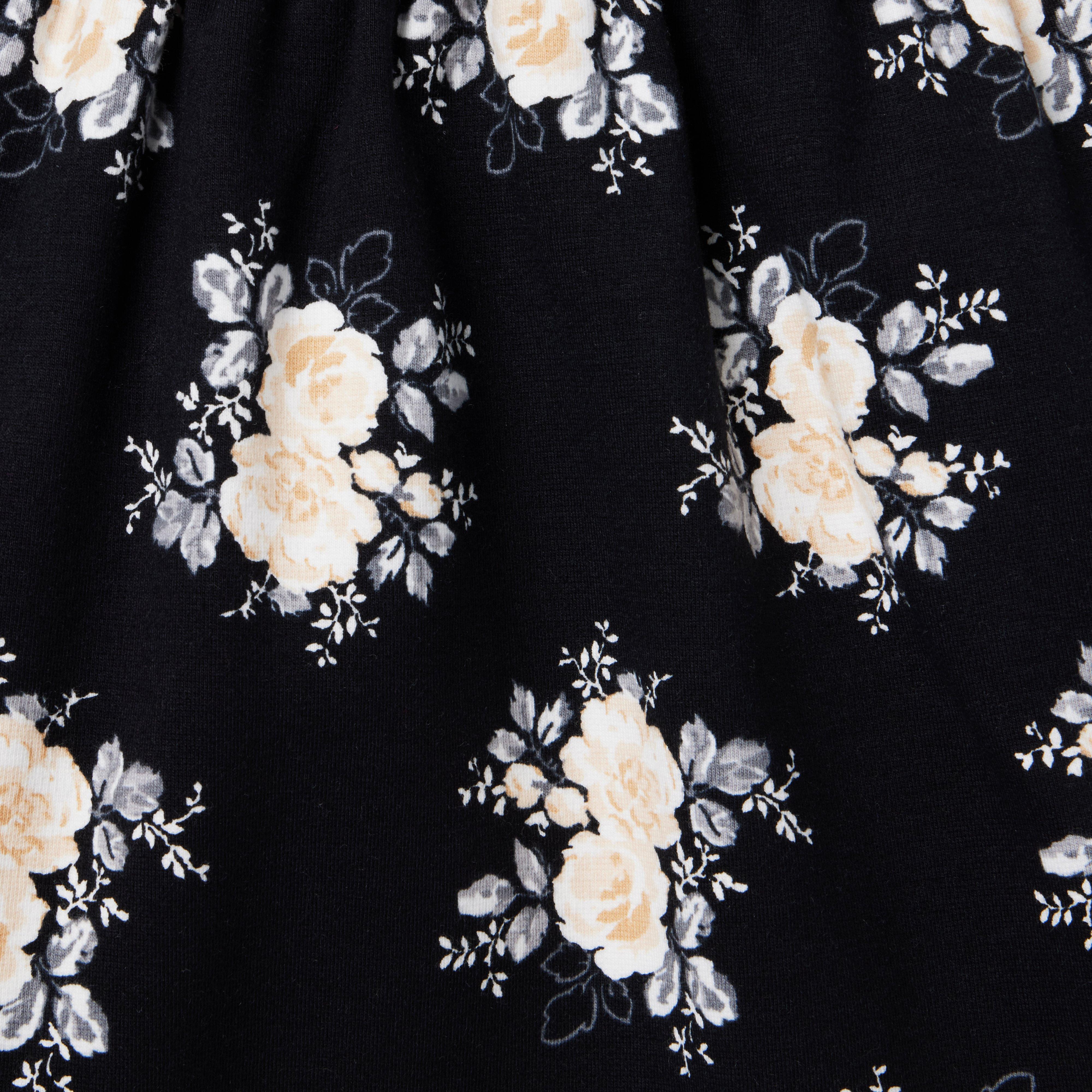 Floral Puff Sleeve Ponte Dress image number 2