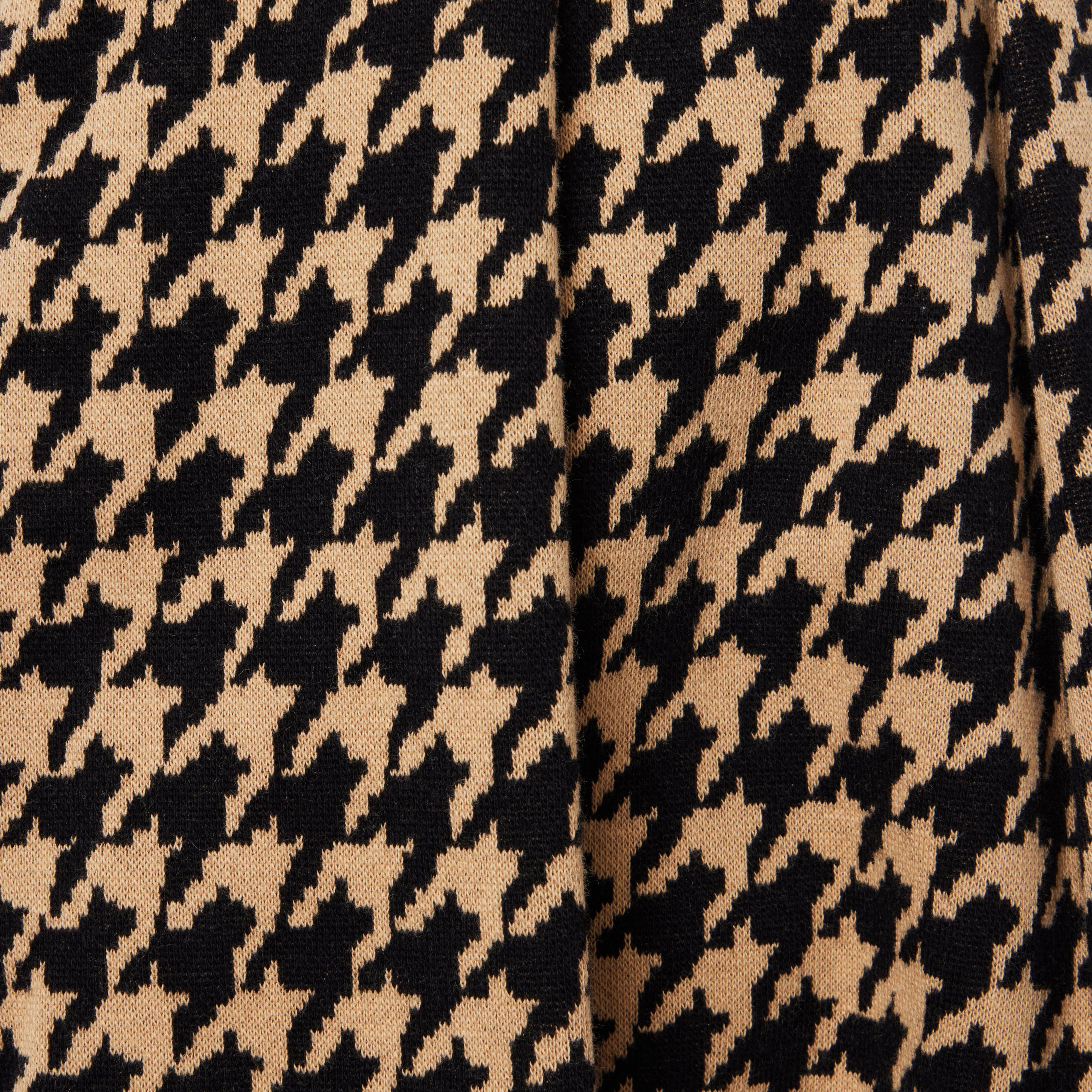 Houndstooth Bow Collar Dress image number 2