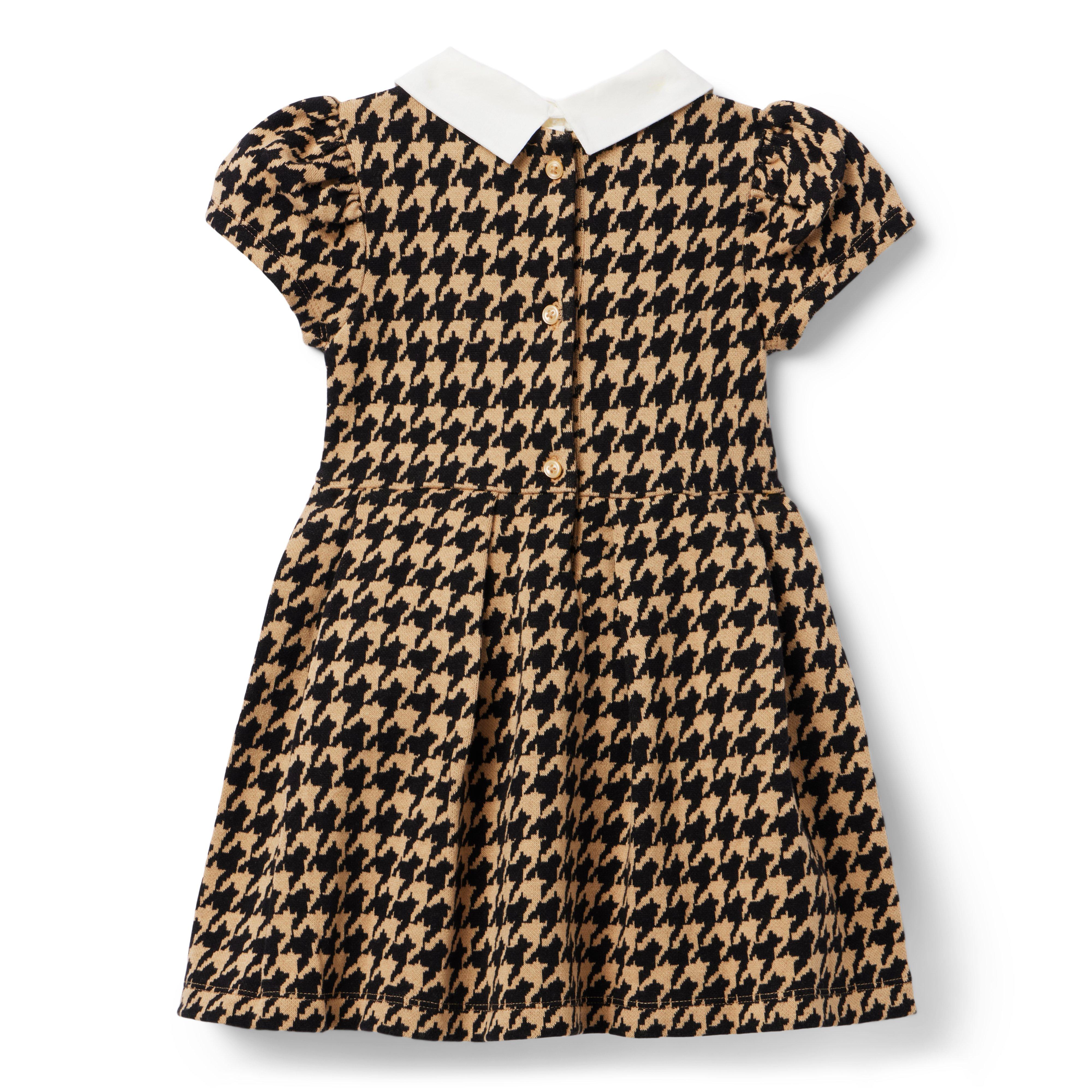 Houndstooth Bow Collar Dress image number 1