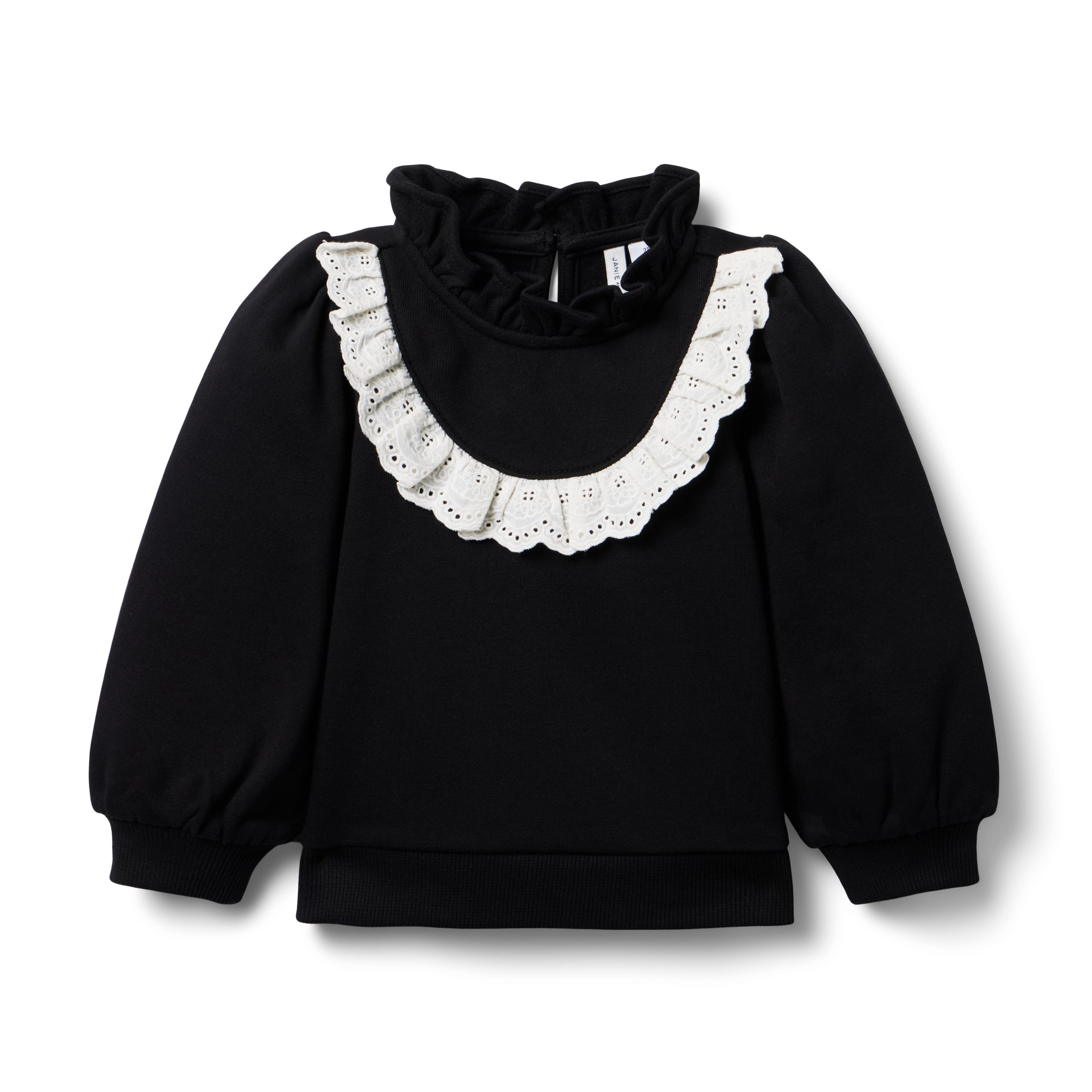 Black ruffle sweatshirt online