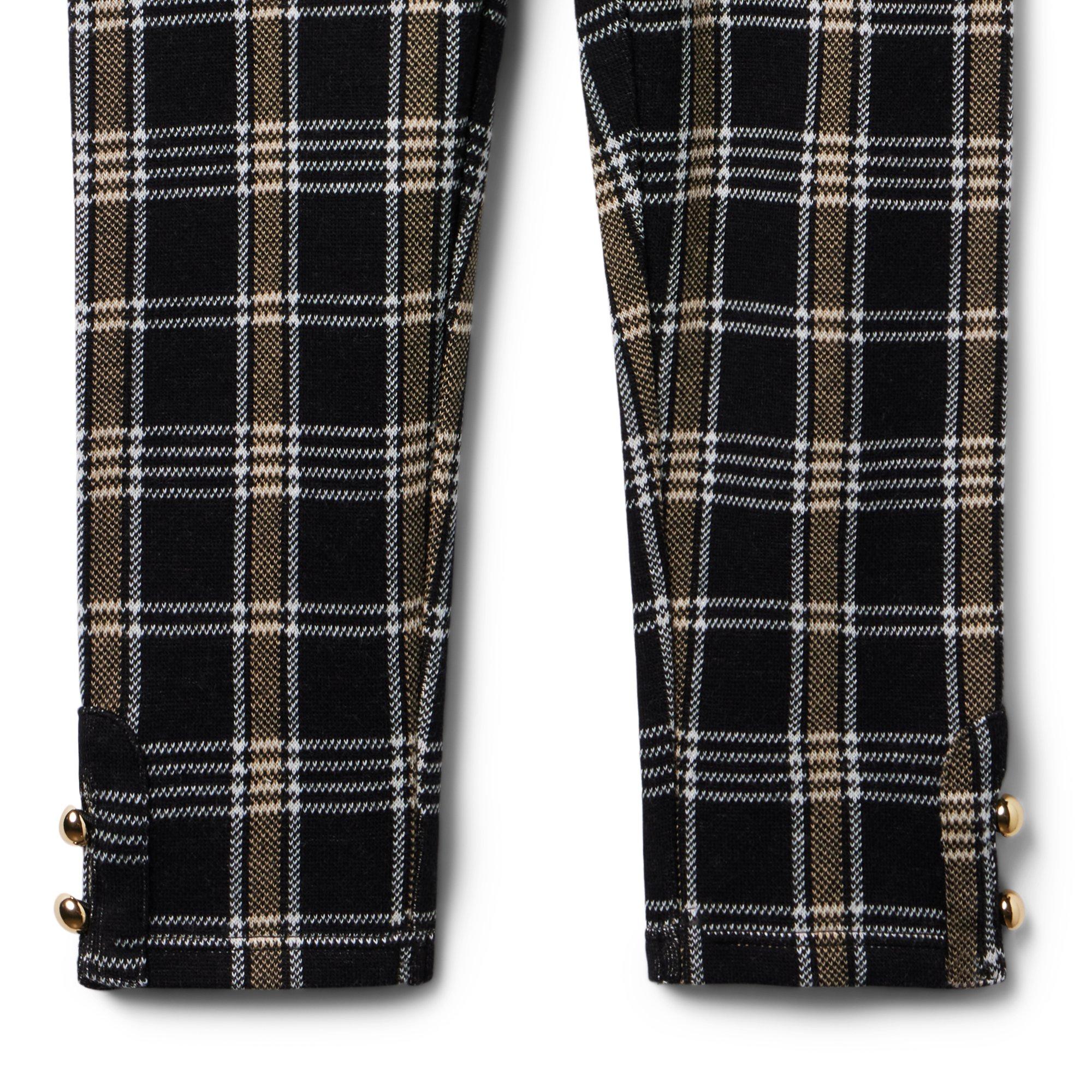 Tartan Button Cuff Jacquard Pant image number 3