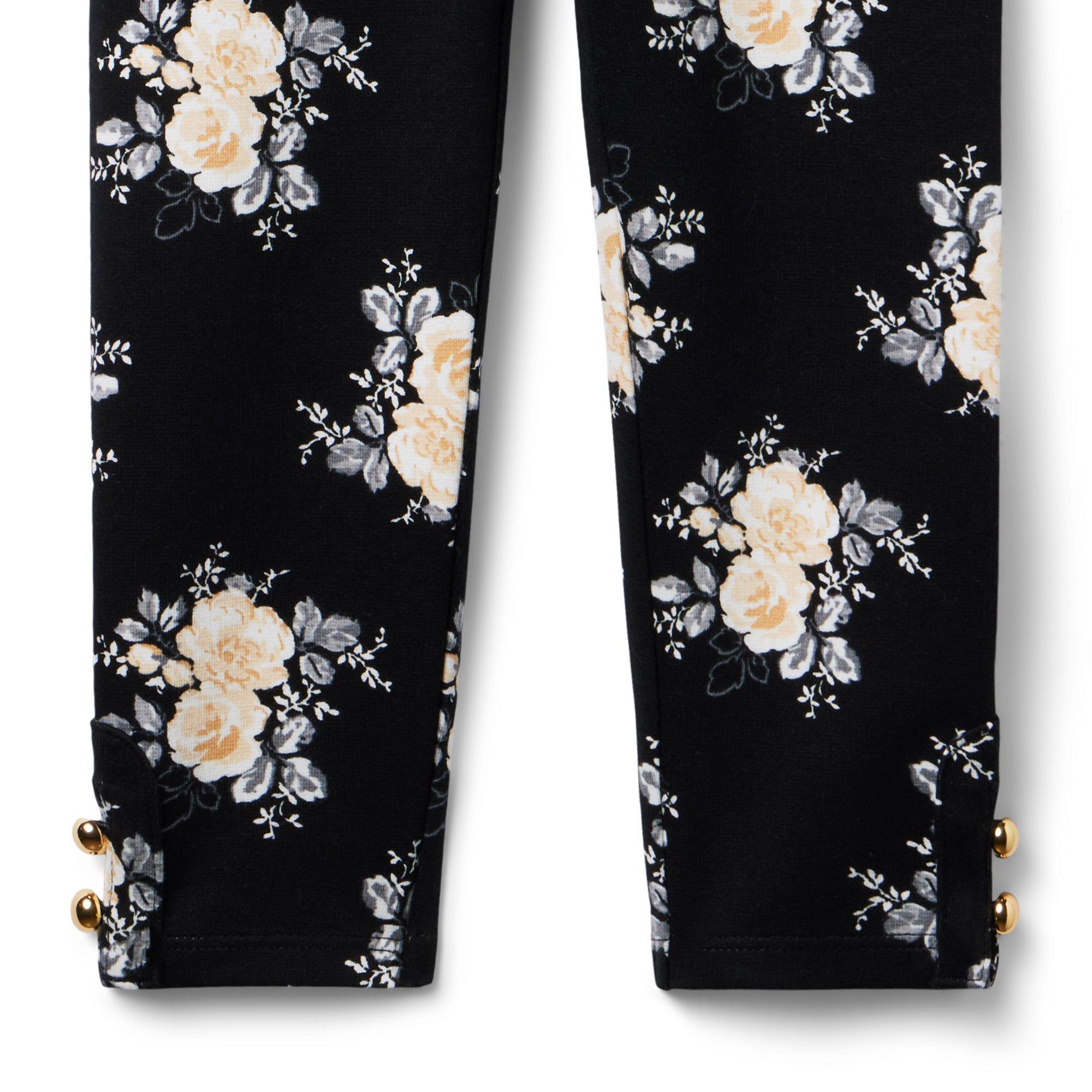 Floral Button Cuff Ponte Pant image number 3