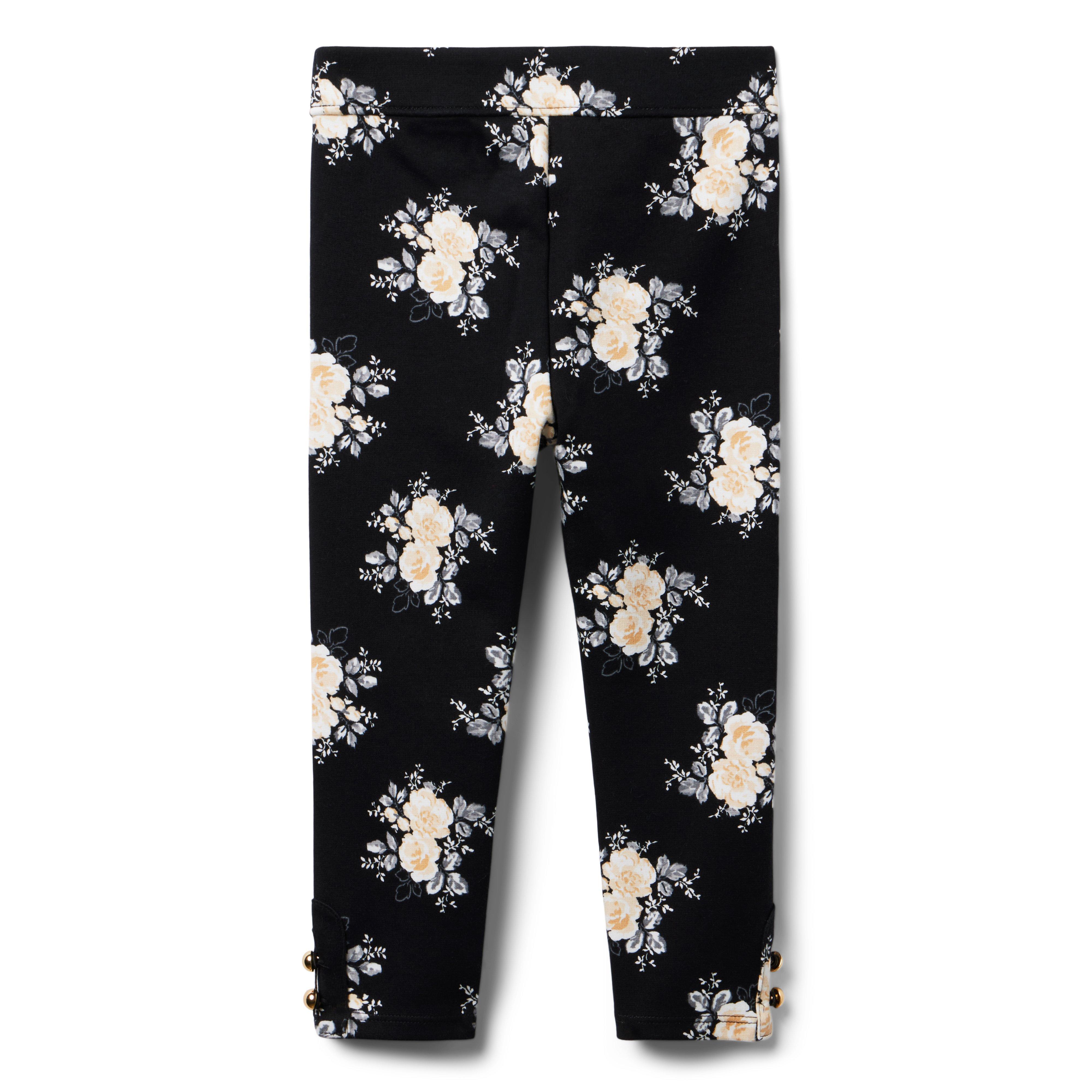 Floral Button Cuff Ponte Pant image number 1