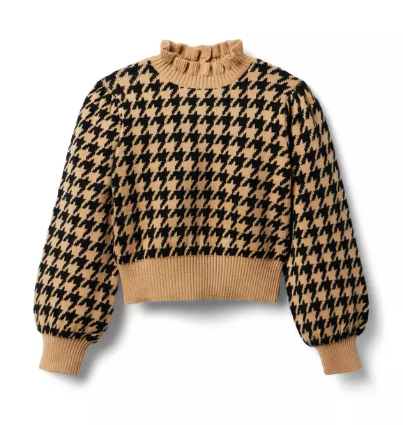 Houndstooth Cropped Sweater image number 0