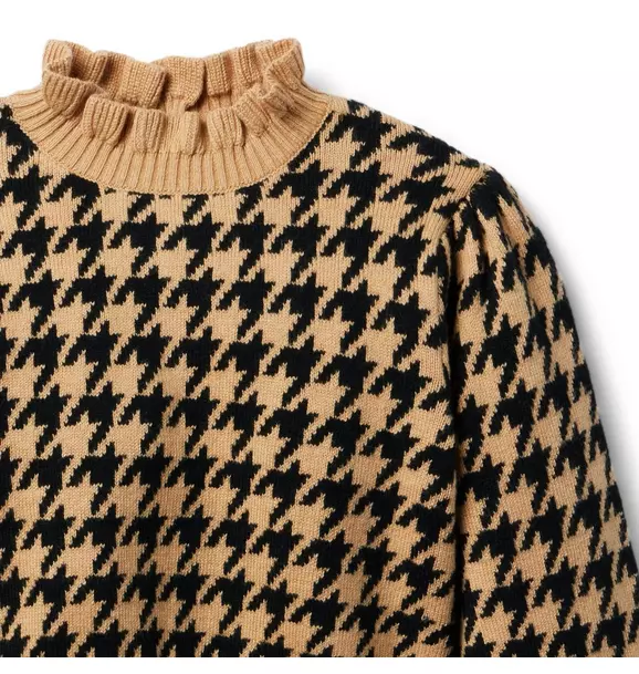 Houndstooth Cropped Sweater image number 3