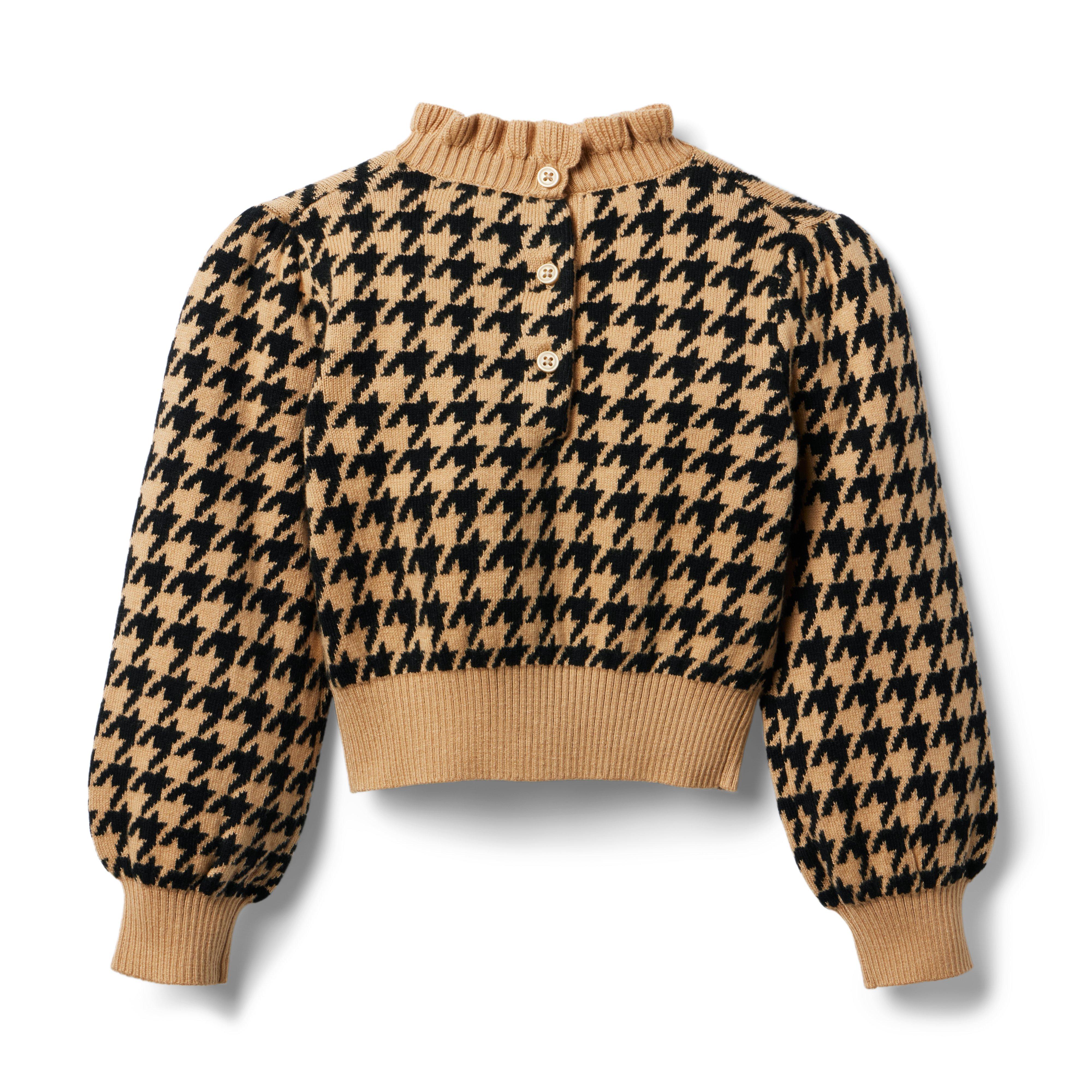 Houndstooth Cropped Sweater