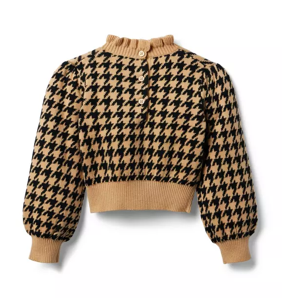 Houndstooth Cropped Sweater image number 1
