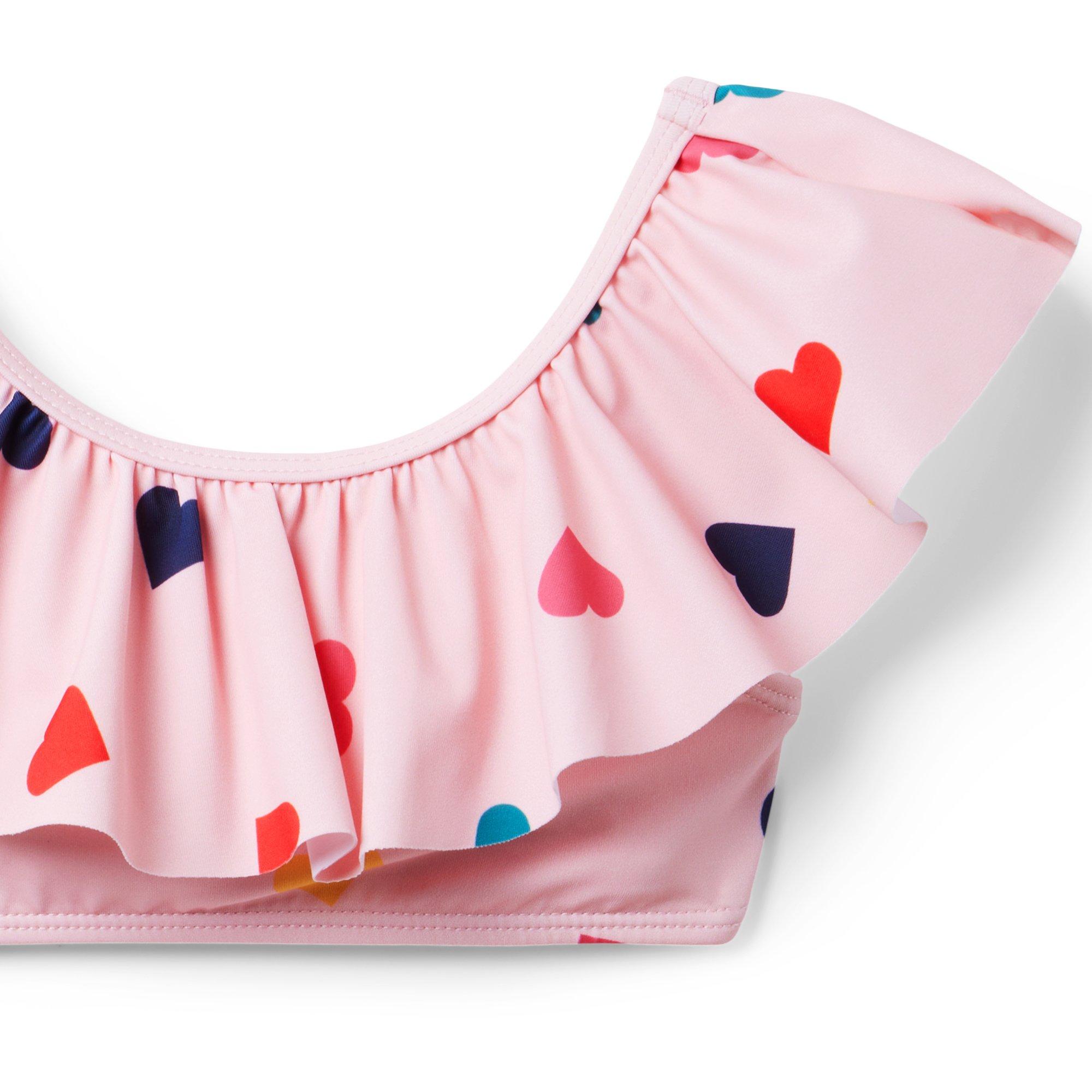 Recycled Heart Ruffle 2-Piece Swimsuit image number 3